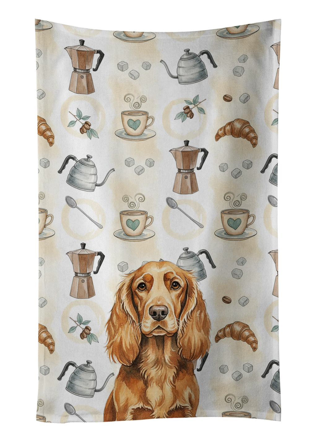 Caroline's Treasures Sussex Spaniel Coffee Bar Kitchen Towel