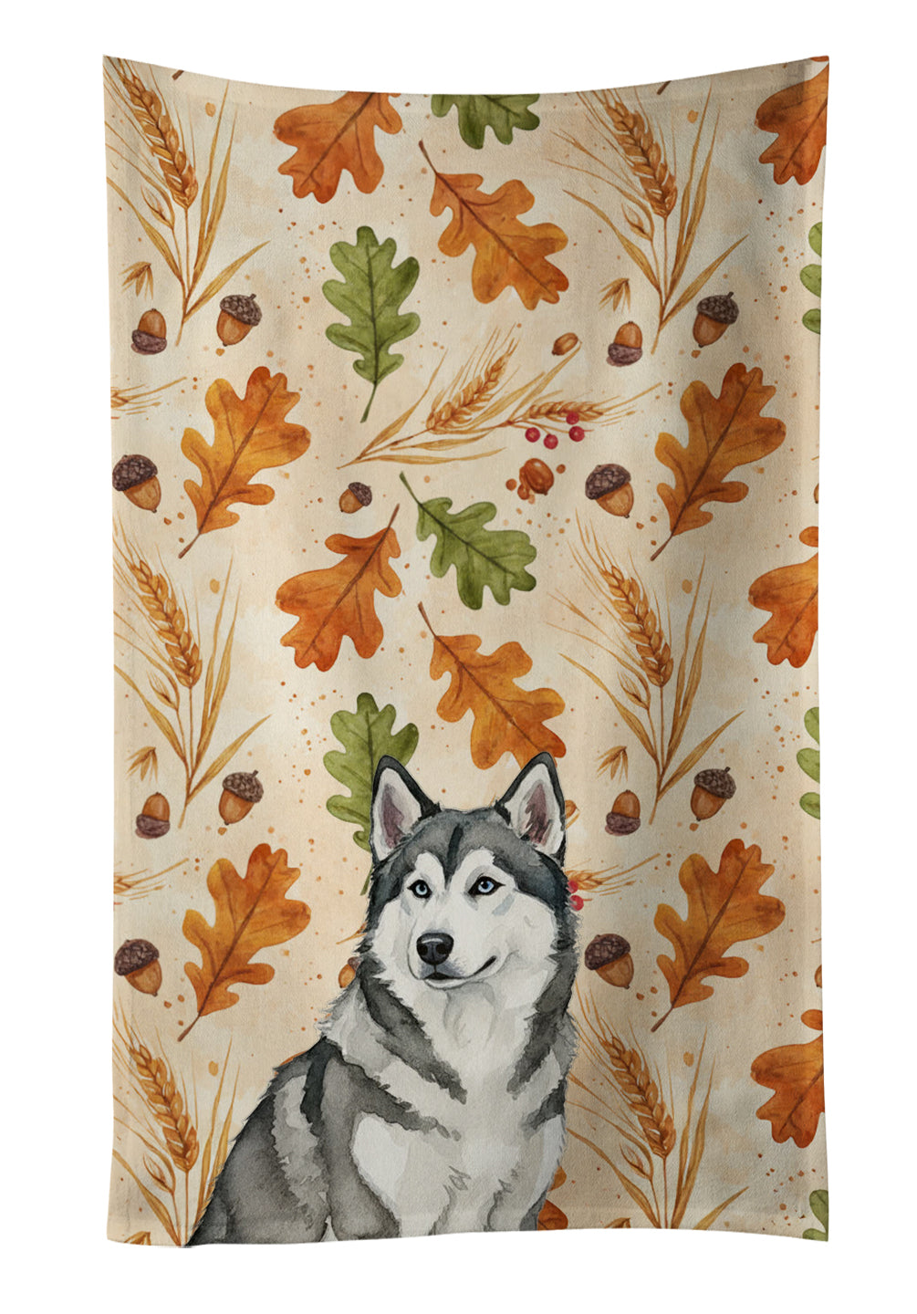 Caroline's Treasures Gray and White Alaskan Malamute Heirloom Fall Kitchen Towel