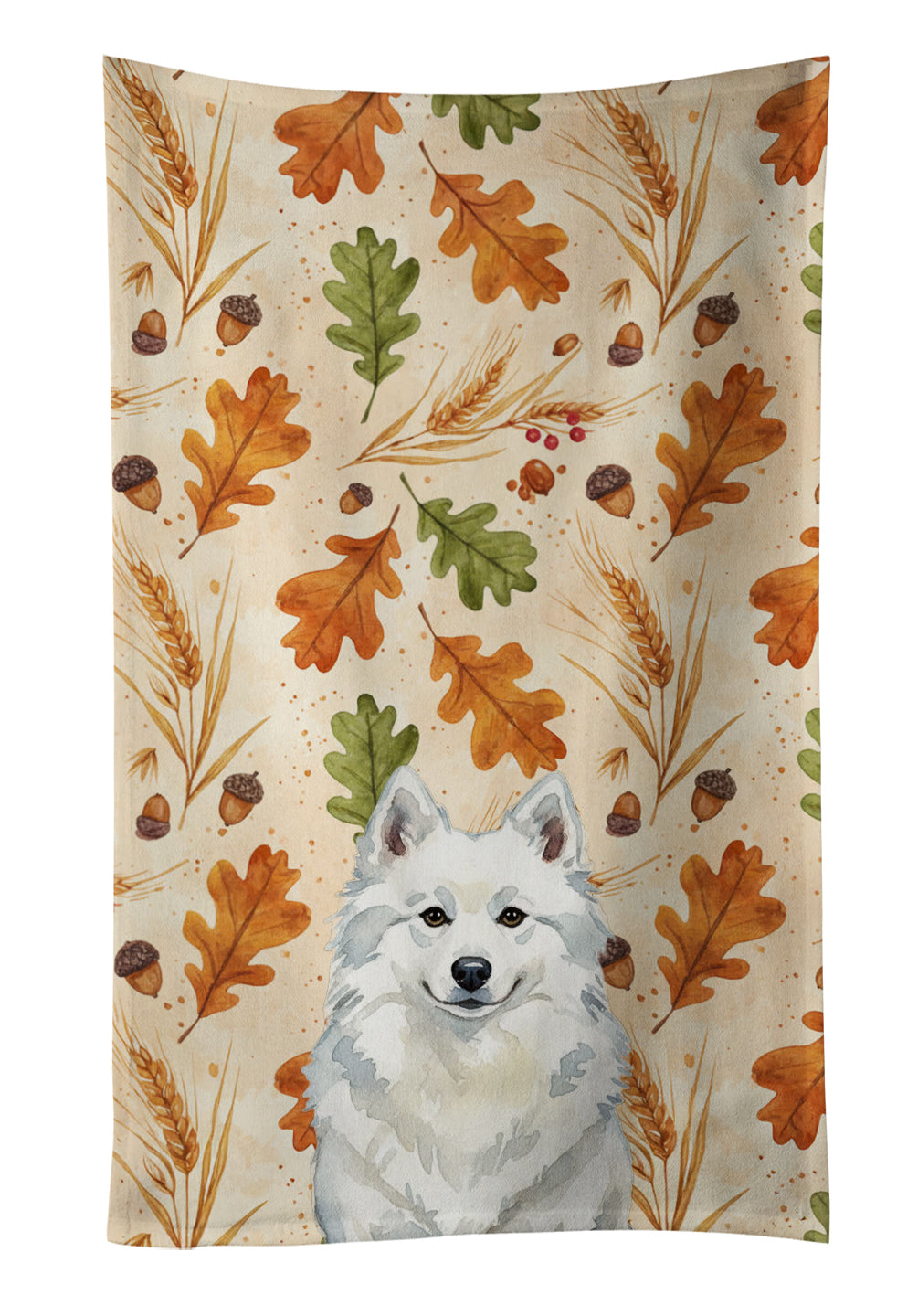 Caroline's Treasures American Eskimo Heirloom Fall Kitchen Towel
