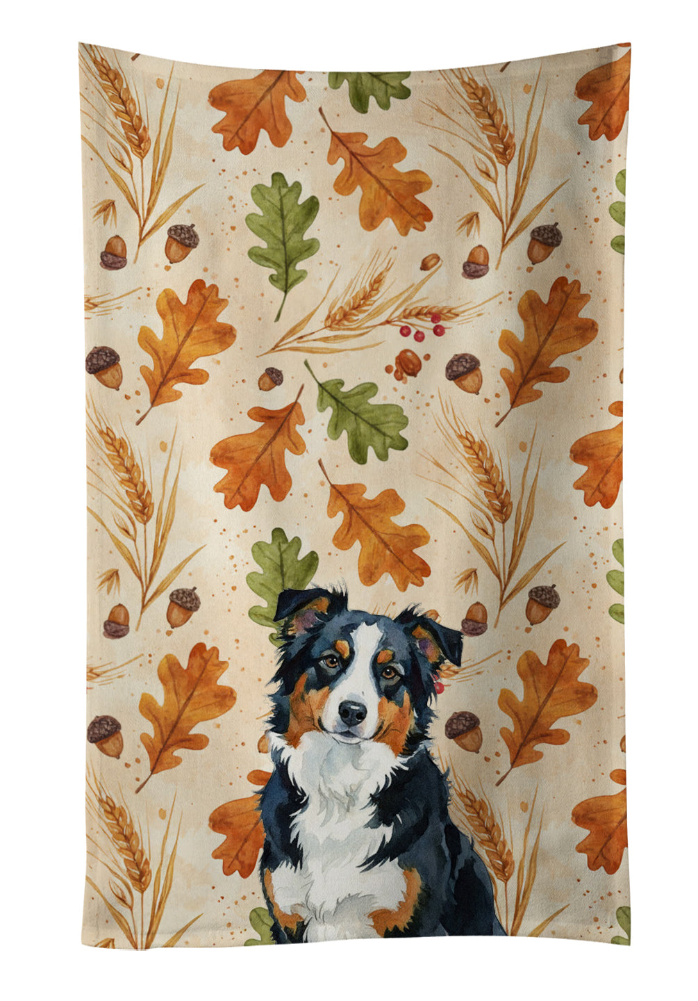 Caroline's Treasures Black Tri American Shepherd Heirloom Fall Kitchen Towel
