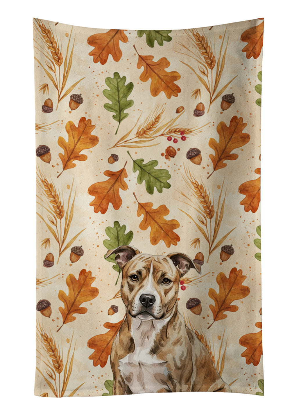 Caroline's Treasures Brindle American Staffordshire Terrier Heirloom Fall Kitchen Towel