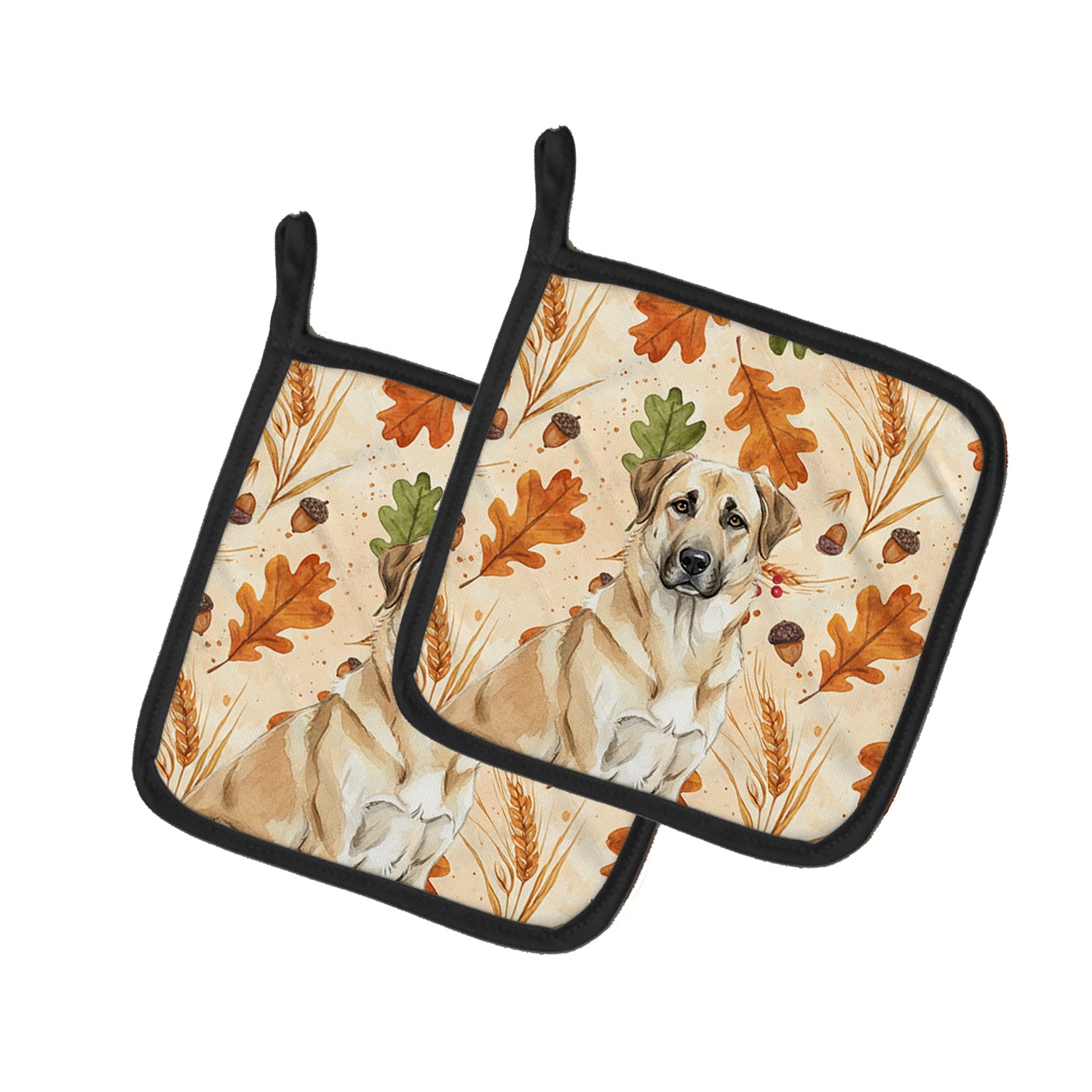 Caroline's Treasures Anatolian Shepherd Dog Heirloom Fall Pair of Pot Holders