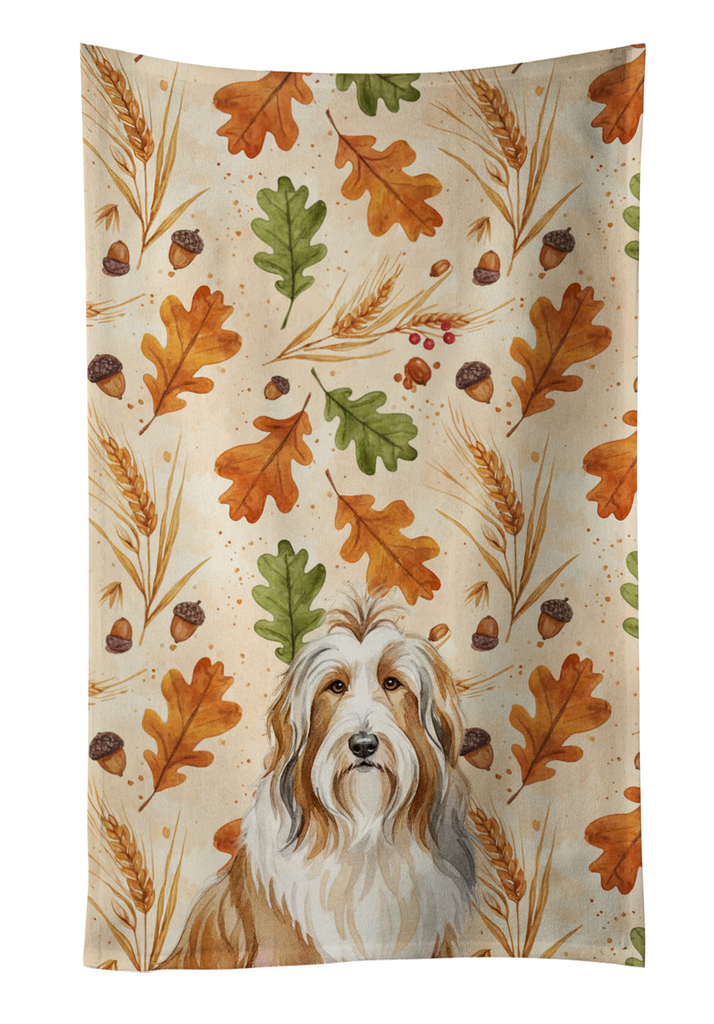 Caroline's Treasures Fawn Bearded Collie Heirloom Fall Kitchen Towel