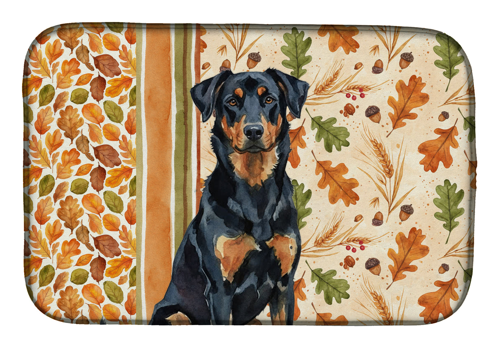 Caroline's Treasures Beauceron Heirloom Fall Dish Drying Mat