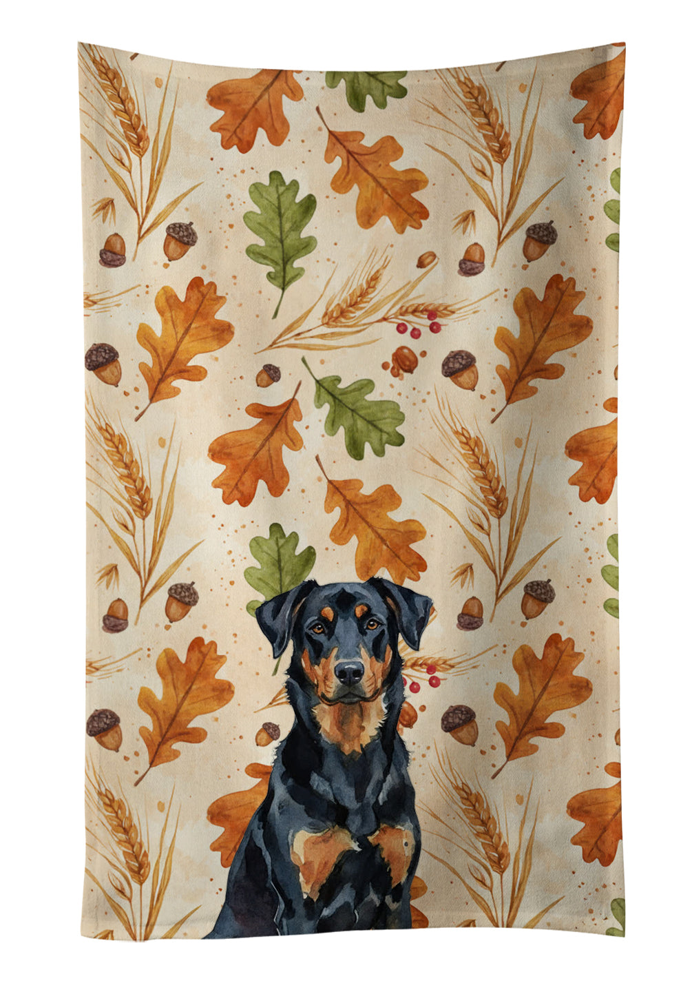 Caroline's Treasures Beauceron Heirloom Fall Kitchen Towel