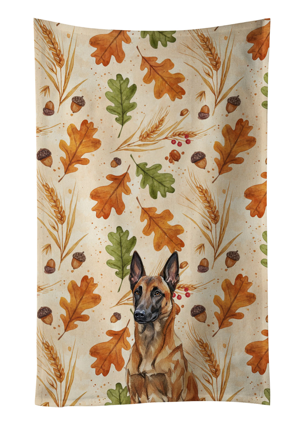 Caroline's Treasures Mahogany Belgian Malinois Heirloom Fall Kitchen Towel