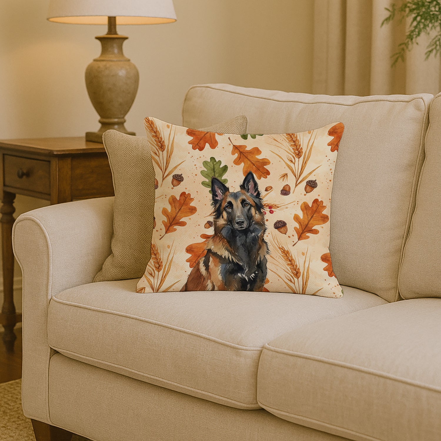 Caroline's Treasures Belgian Tervuren Heirloom Fall Throw Pillow