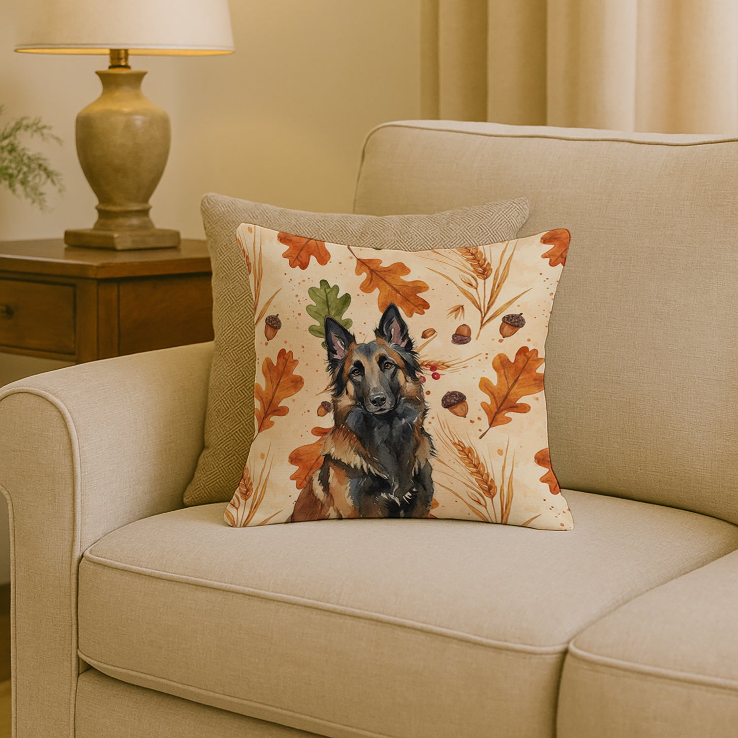 Caroline's Treasures Belgian Tervuren Heirloom Fall Throw Pillow