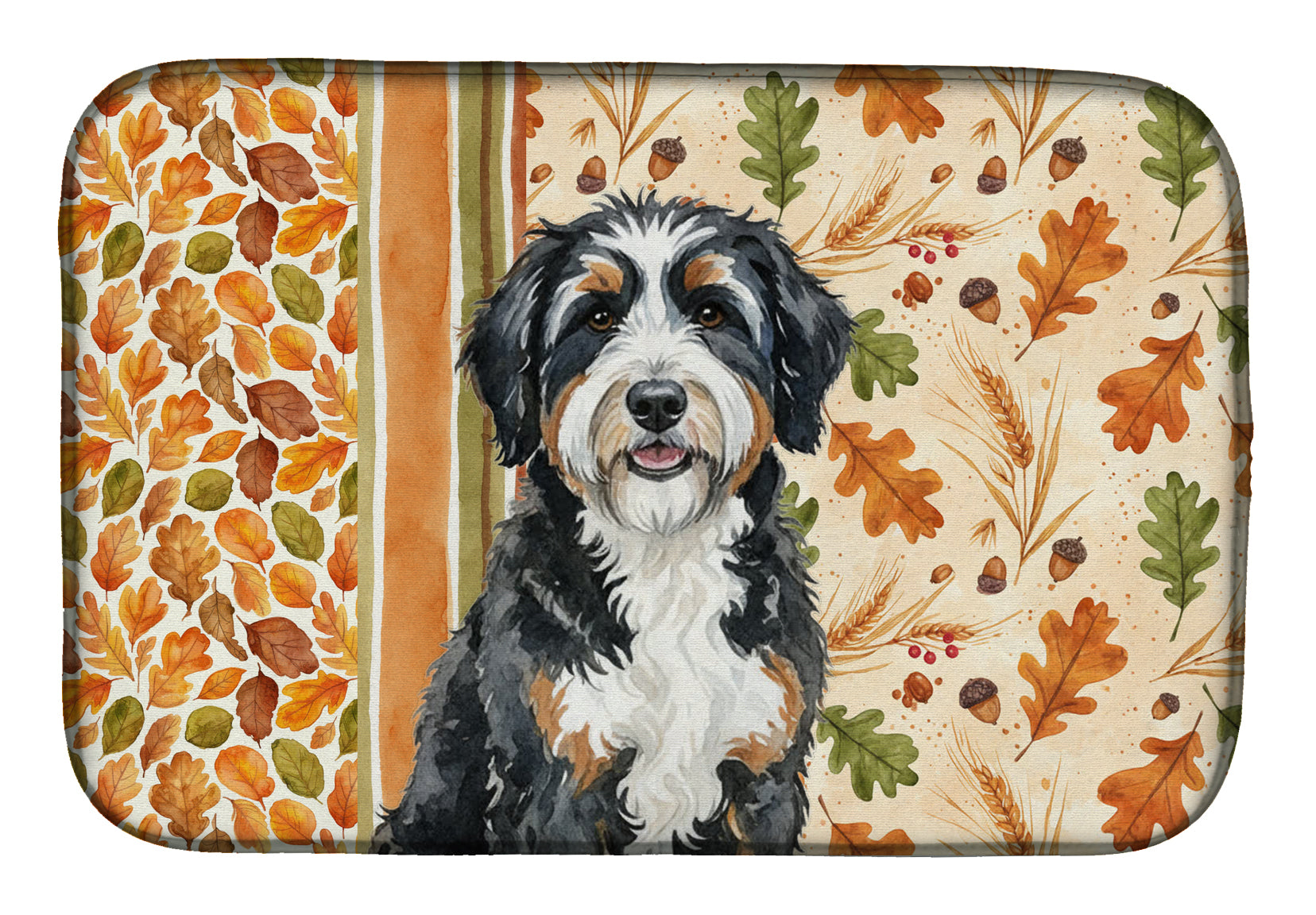 Caroline's Treasures Berndoodle Heirloom Fall Dish Drying Mat