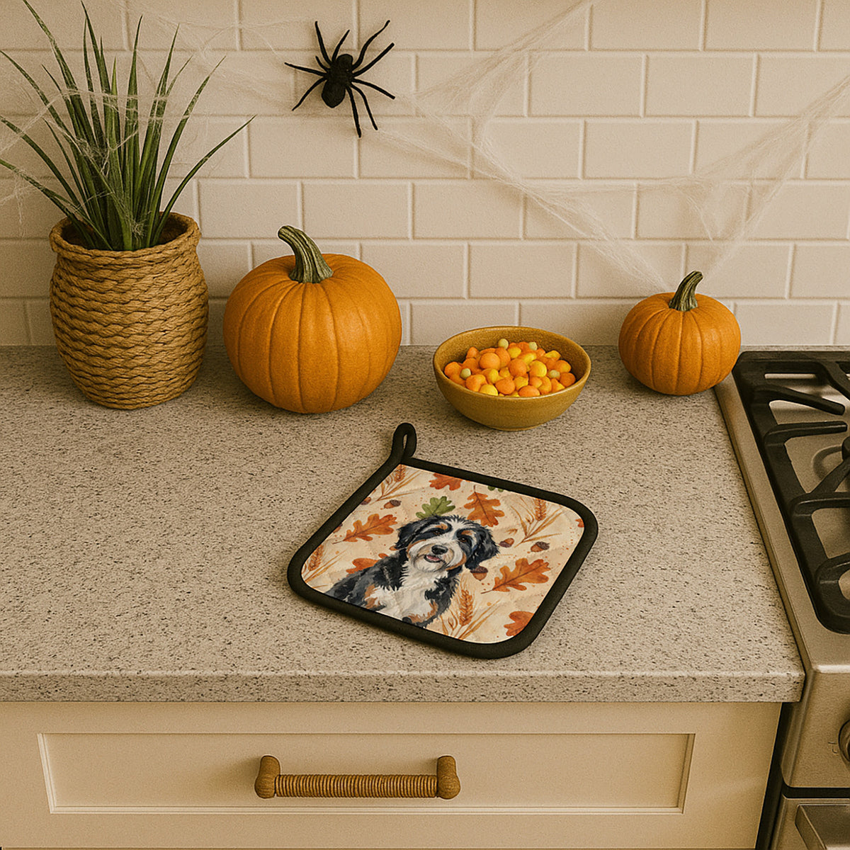 Caroline's Treasures Berndoodle Heirloom Fall Pair of Pot Holders