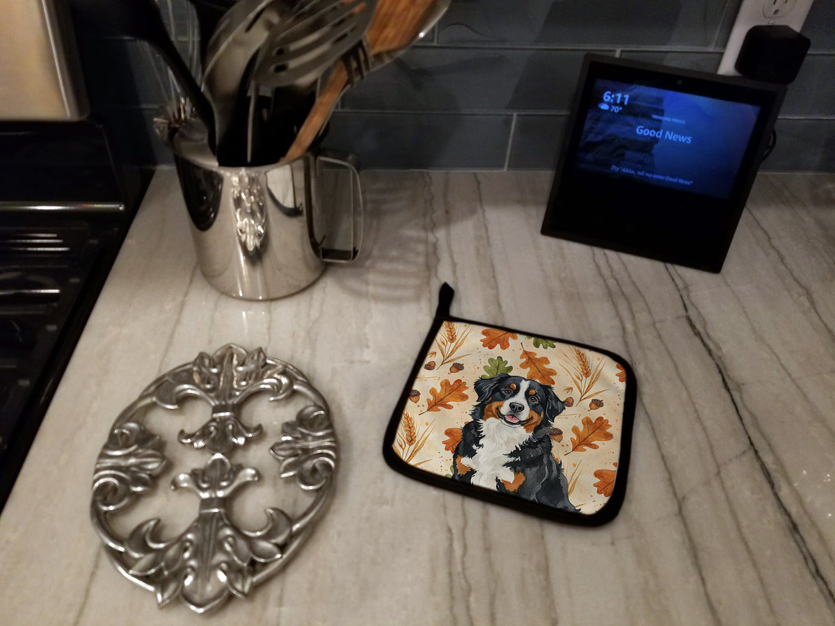 Caroline's Treasures Bernese Mountain Dog Heirloom Fall Pair of Pot Holders