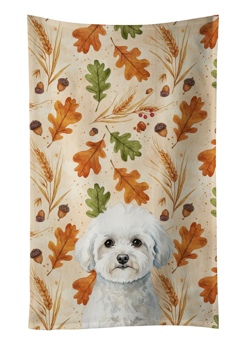 Caroline's Treasures Bichon Frise Heirloom Fall Kitchen Towel