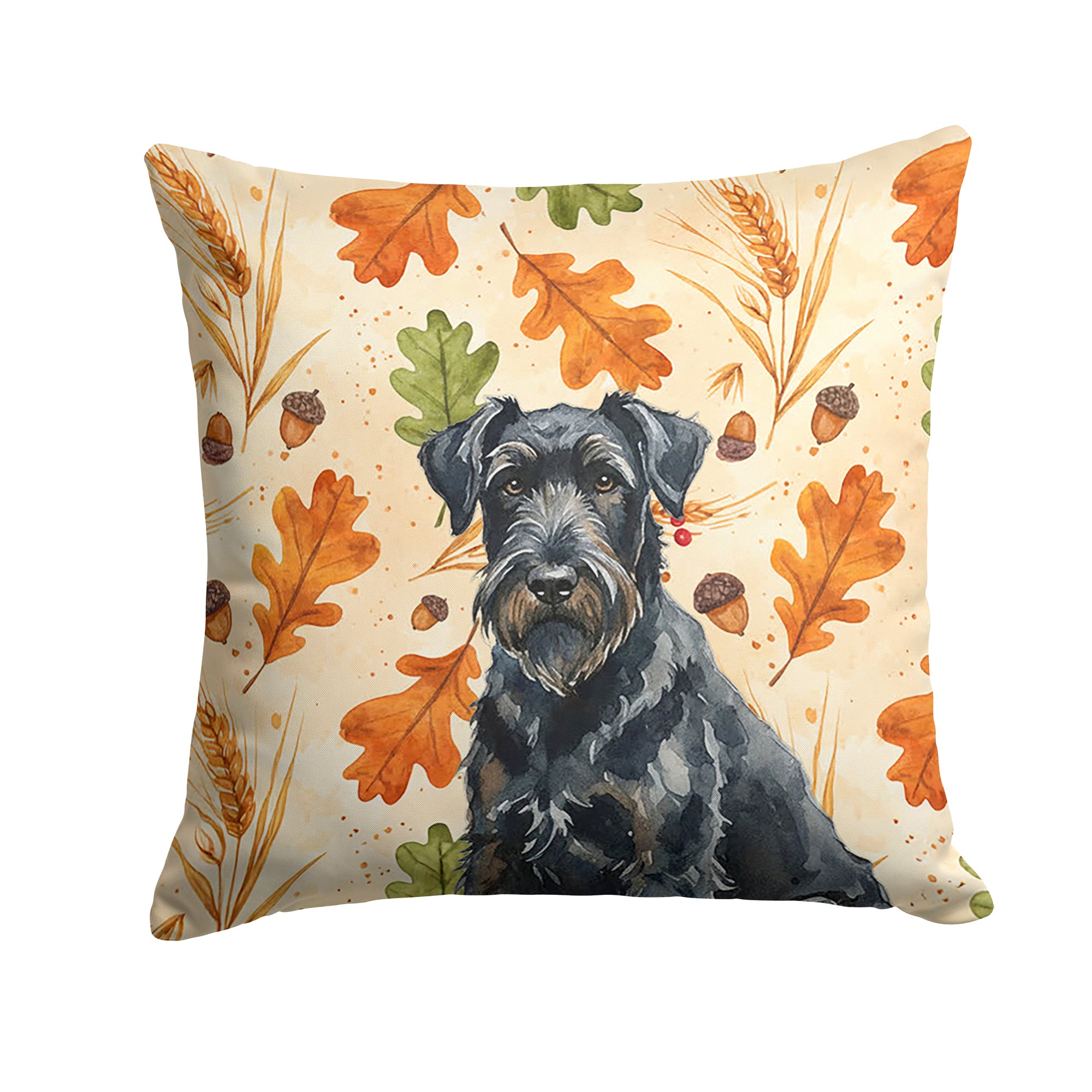 Caroline's Treasures Black Russian Terrier Heirloom Fall Throw Pillow