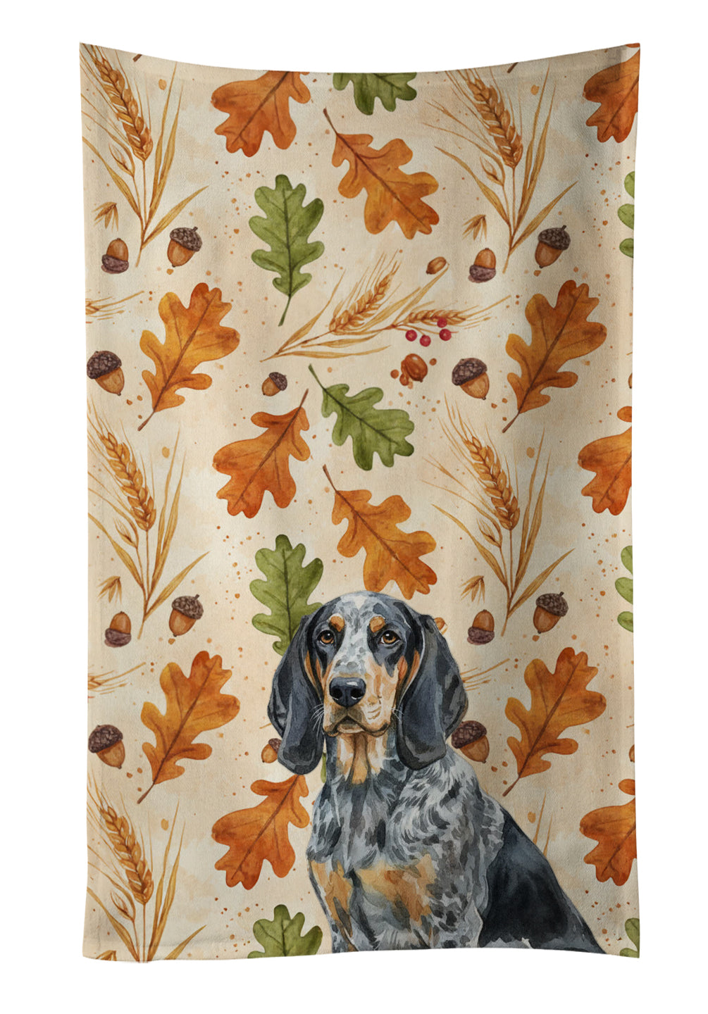 Caroline's Treasures Bluetick Coonhound Heirloom Fall Kitchen Towel