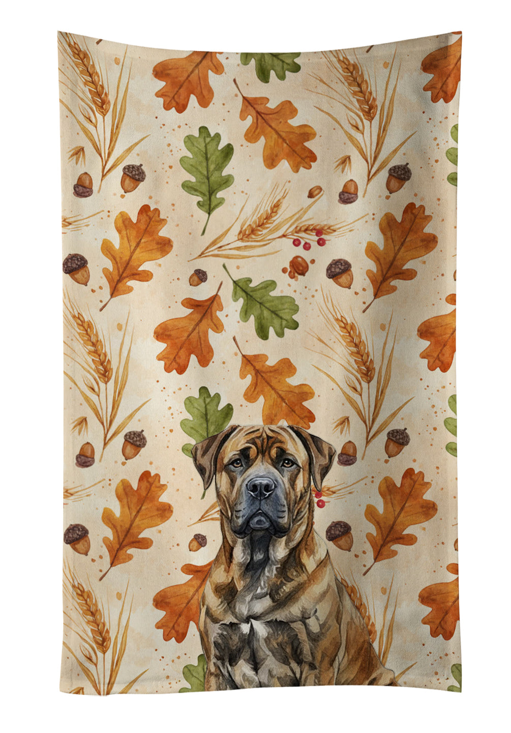 Caroline's Treasures Brindle Boerboel Heirloom Fall Kitchen Towel