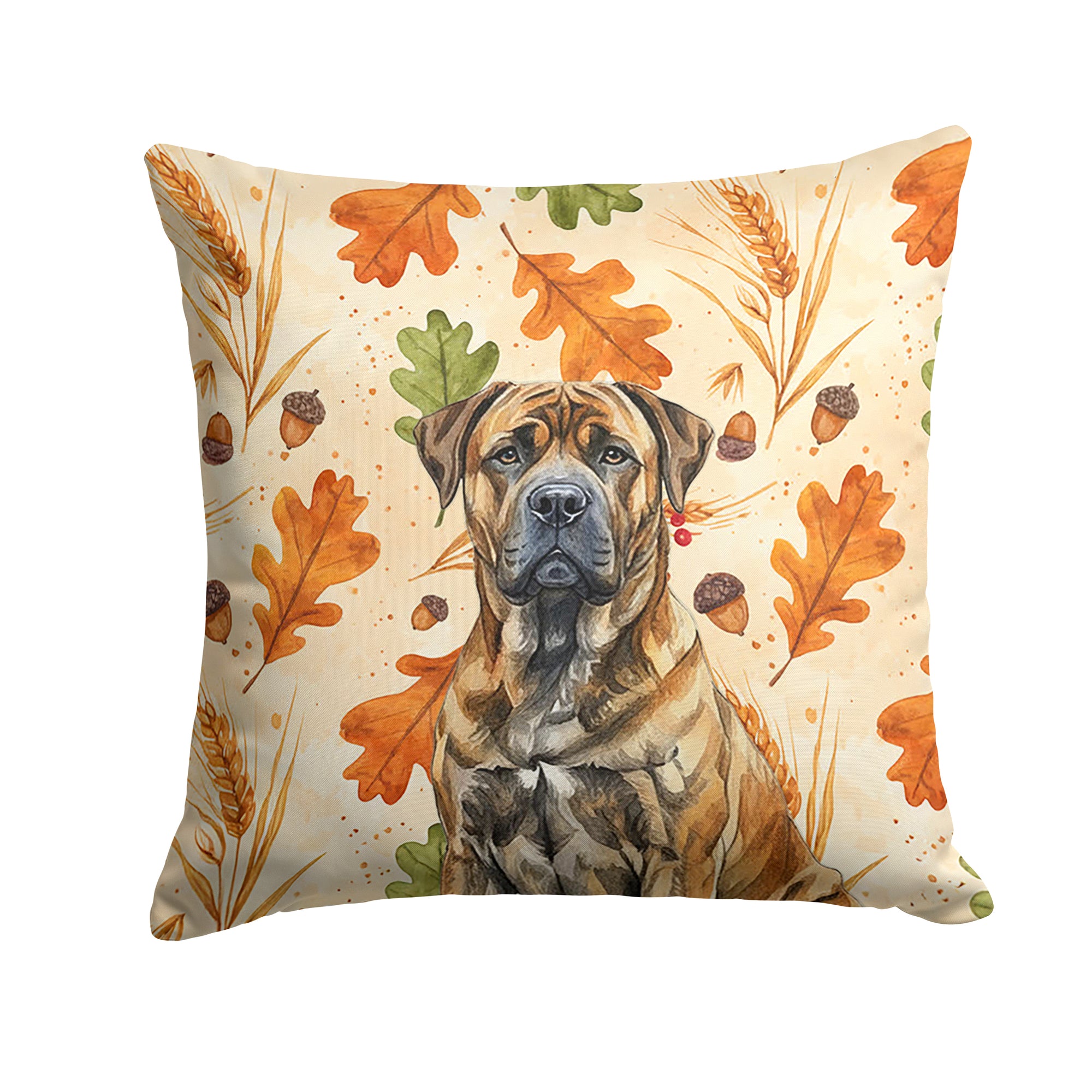 Caroline's Treasures Brindle Boerboel Heirloom Fall Throw Pillow
