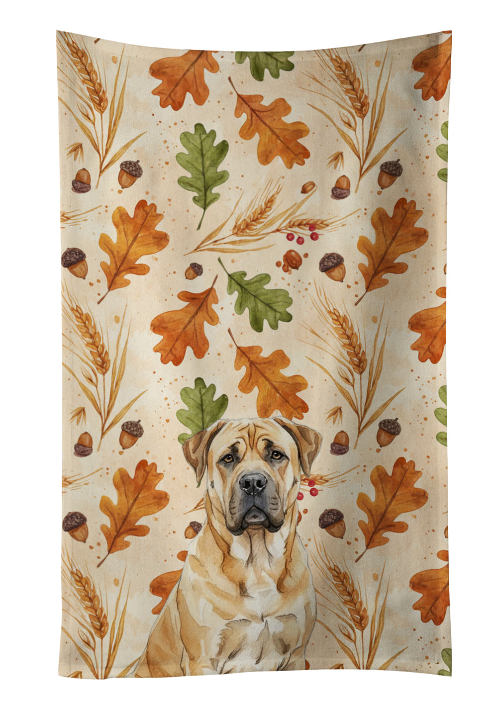 Caroline's Treasures Fawn Boerboel Heirloom Fall Kitchen Towel