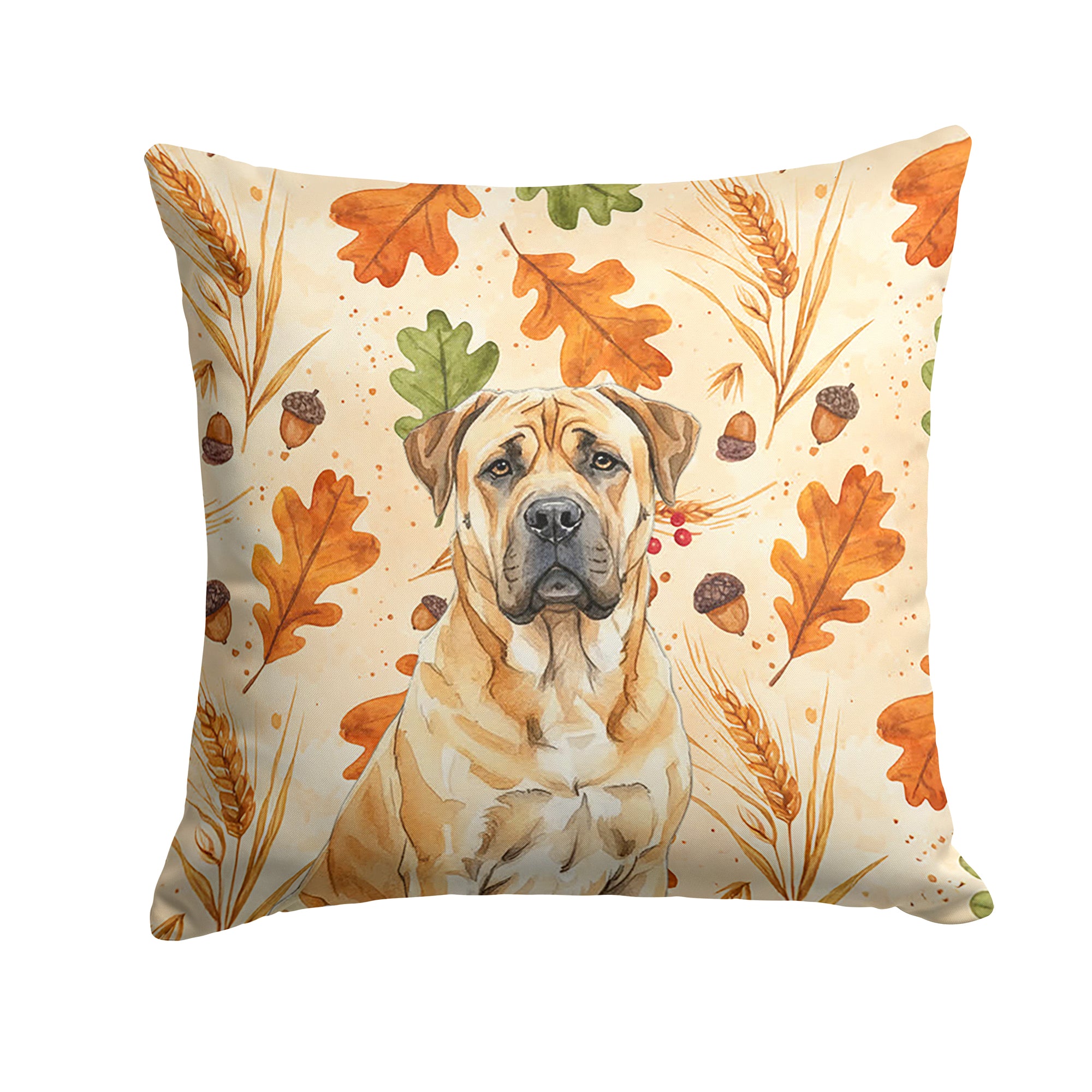 Caroline's Treasures Fawn Boerboel Heirloom Fall Throw Pillow