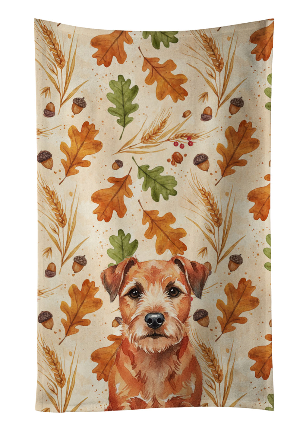 Caroline's Treasures Red Border Terrier Heirloom Fall Kitchen Towel
