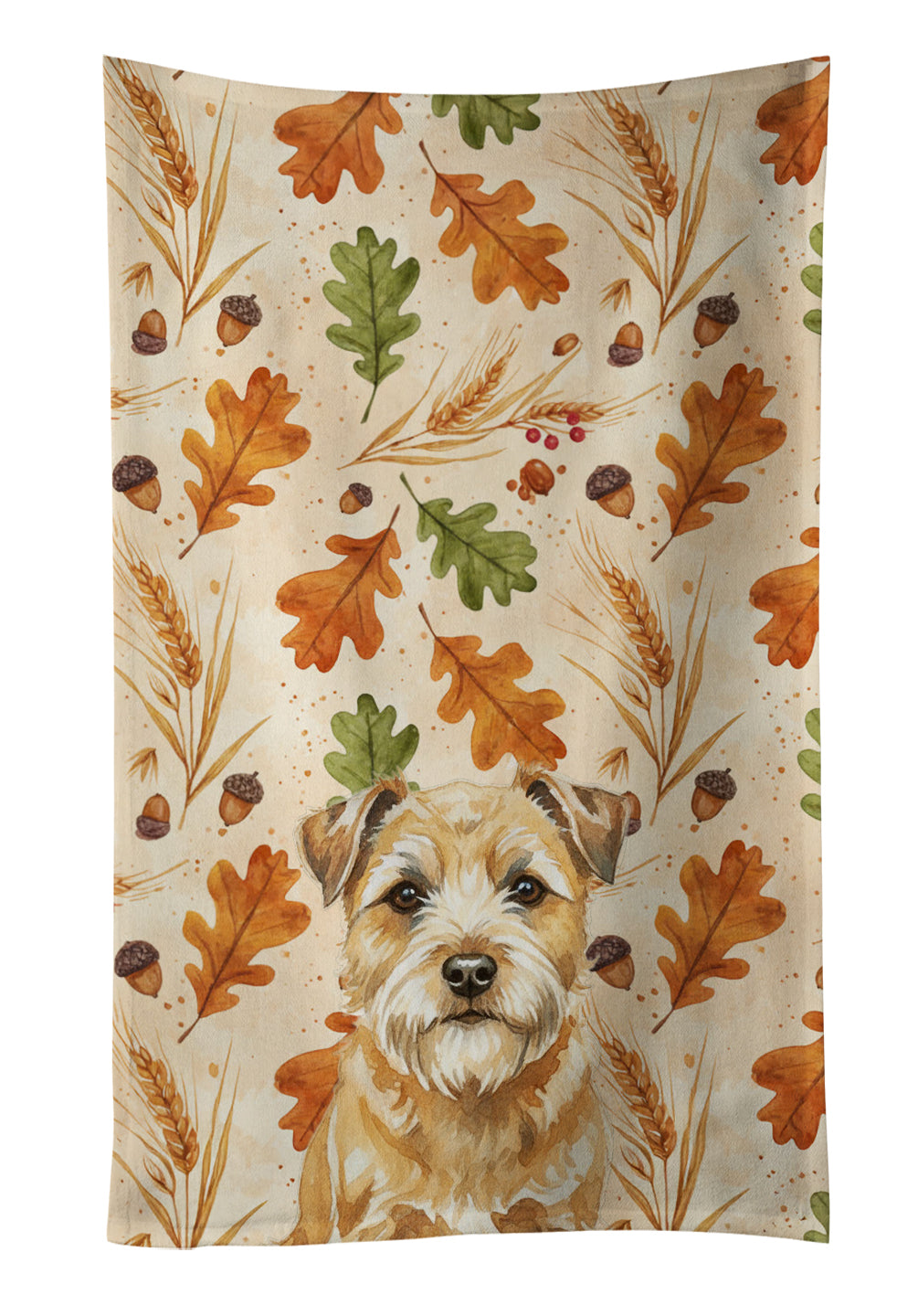 Caroline's Treasures Wheaten Border Terrier Heirloom Fall Kitchen Towel