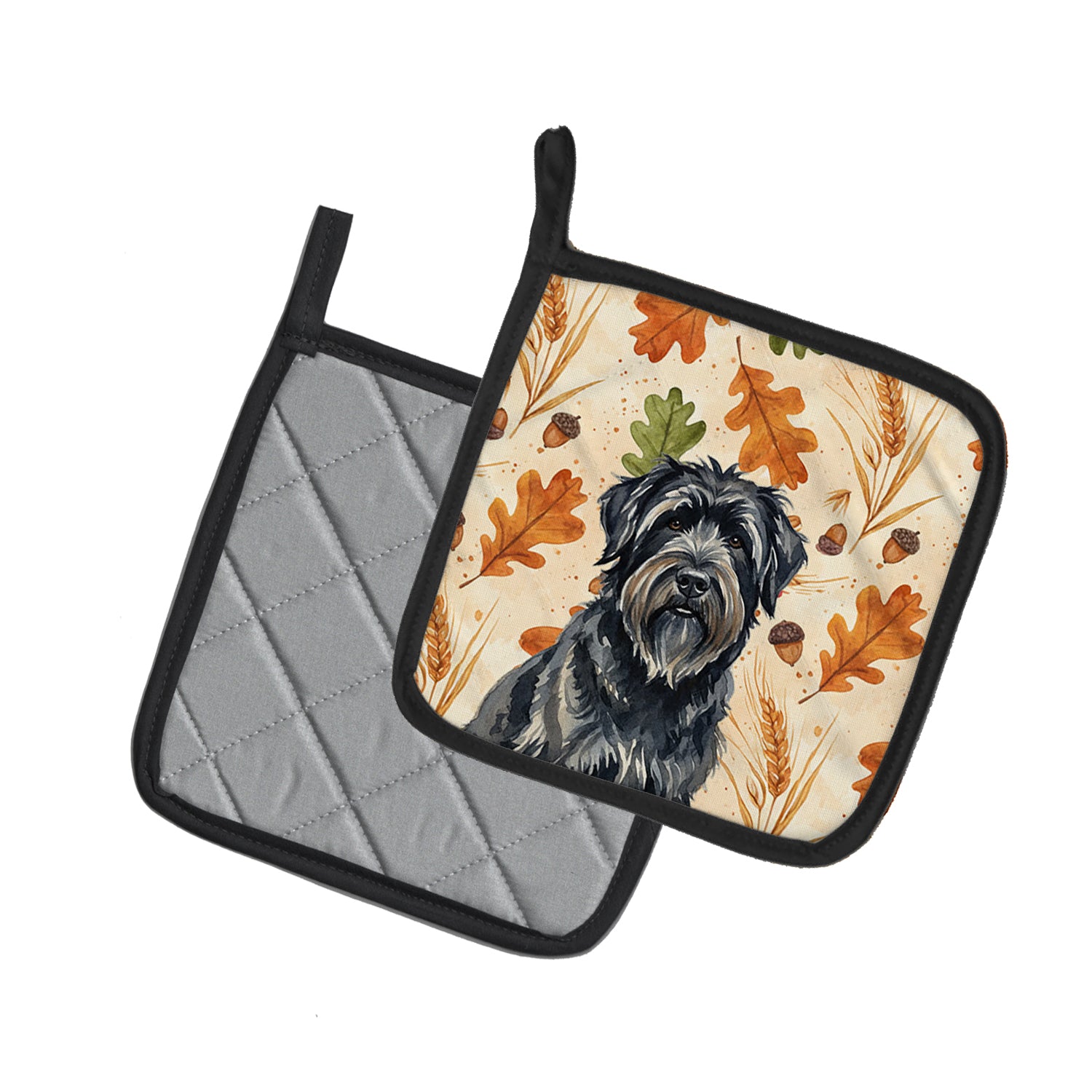 Caroline's Treasures Bouvier des Flandres Heirloom Fall Pair of Pot Holders