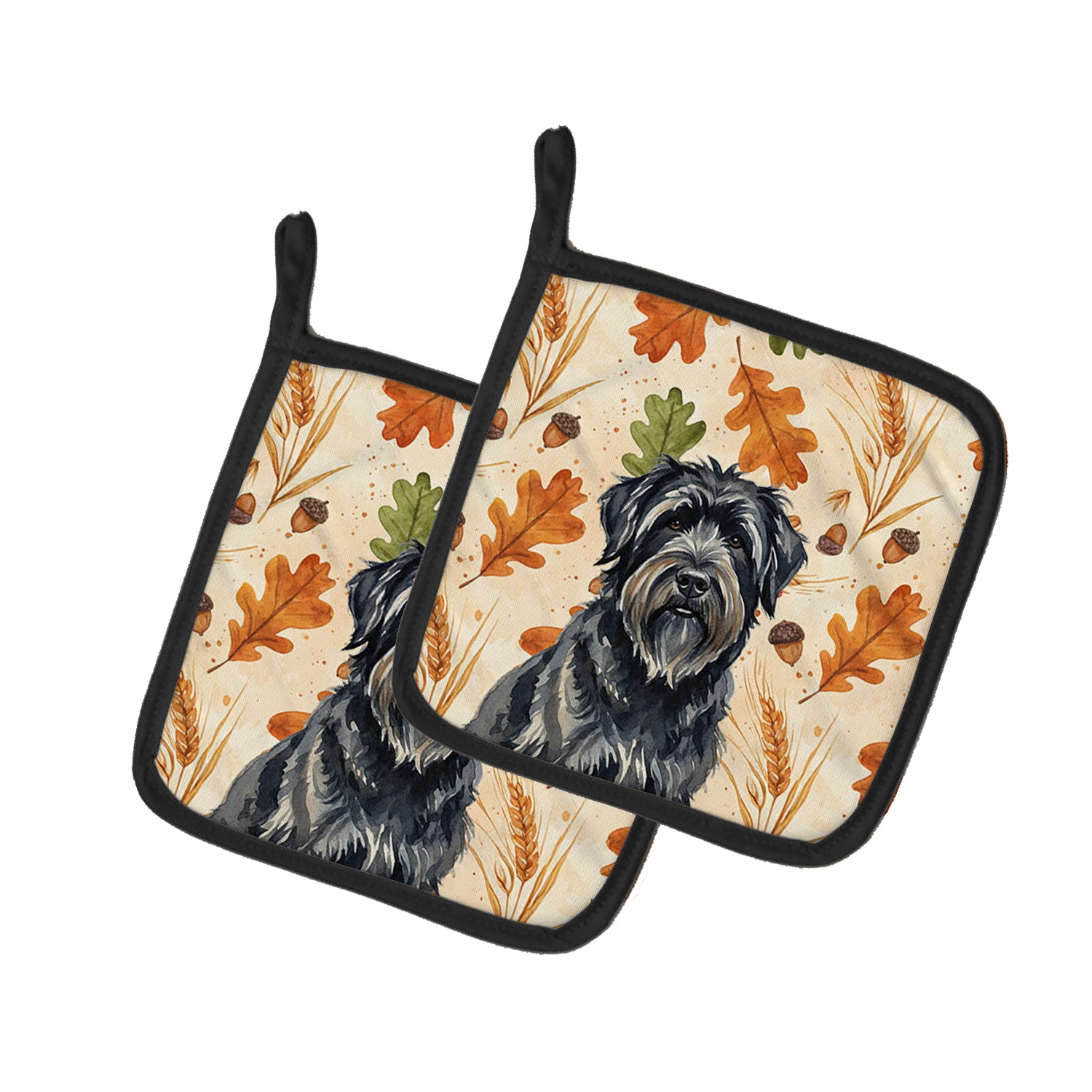 Caroline's Treasures Bouvier des Flandres Heirloom Fall Pair of Pot Holders
