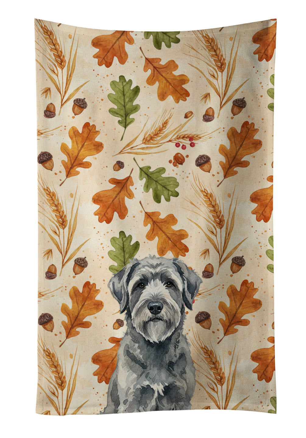 Caroline's Treasures Gray Bouvier des Flandres Heirloom Fall Kitchen Towel