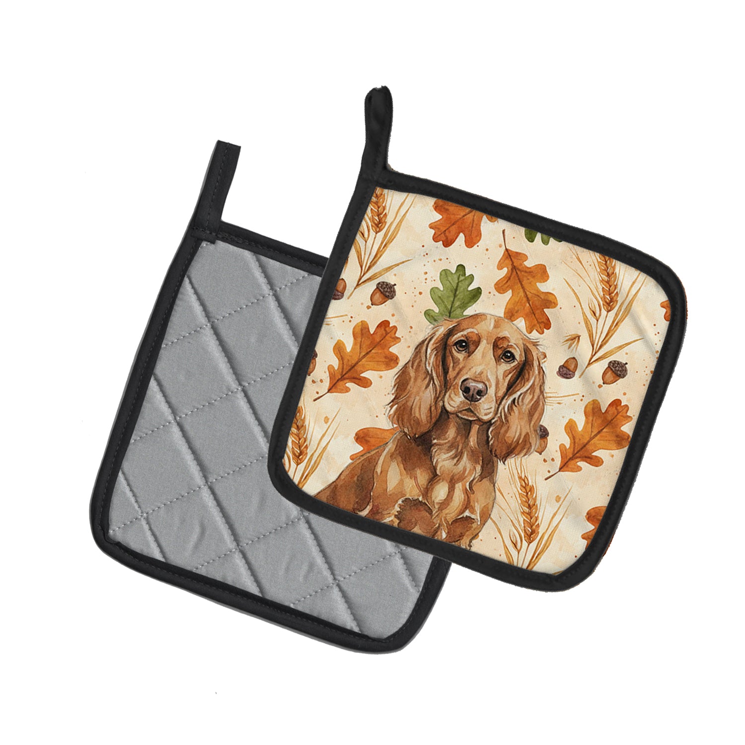 Caroline's Treasures Boykin Spaniel Heirloom Fall Pair of Pot Holders