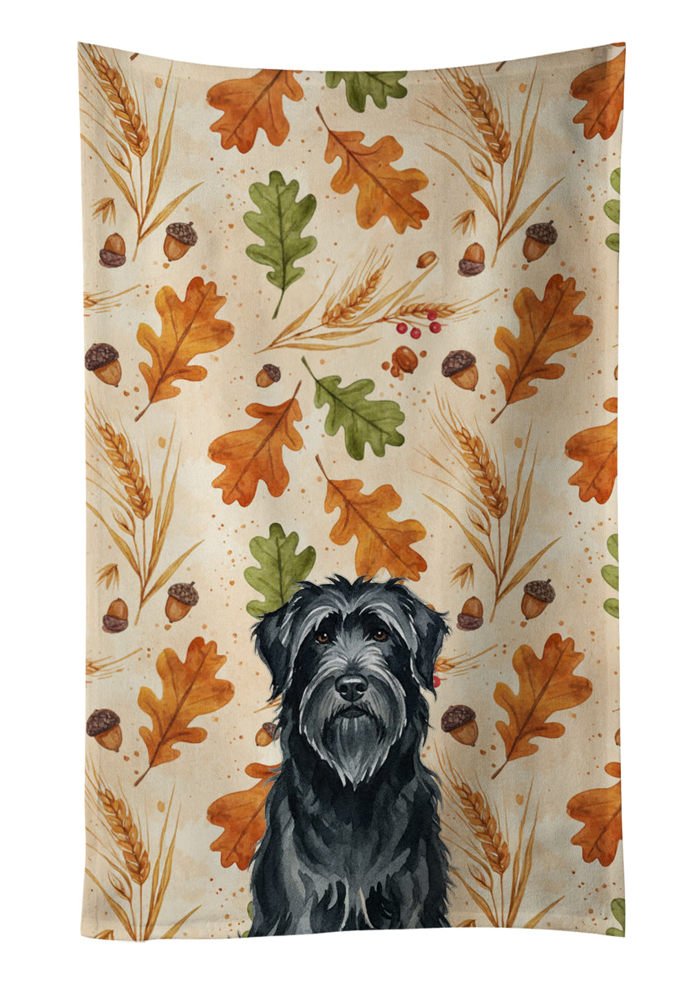 Caroline's Treasures Black Briard Heirloom Fall Kitchen Towel