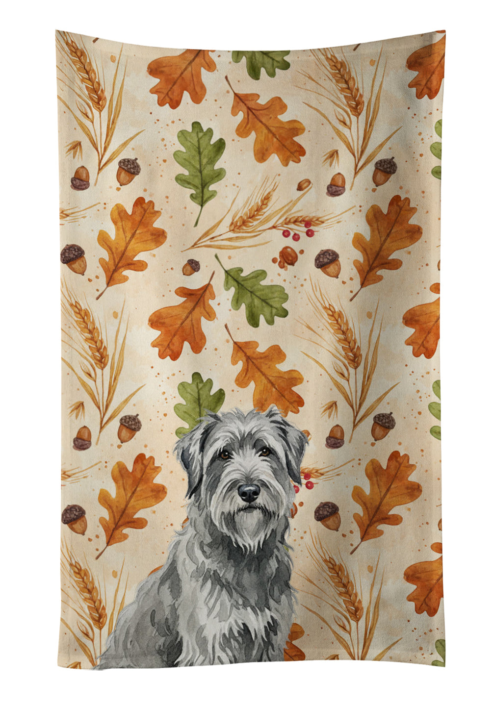 Caroline's Treasures Gray Briard Heirloom Fall Kitchen Towel