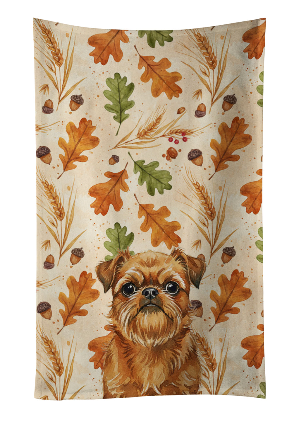 Caroline's Treasures Belge Brussels Griffon Heirloom Fall Kitchen Towel