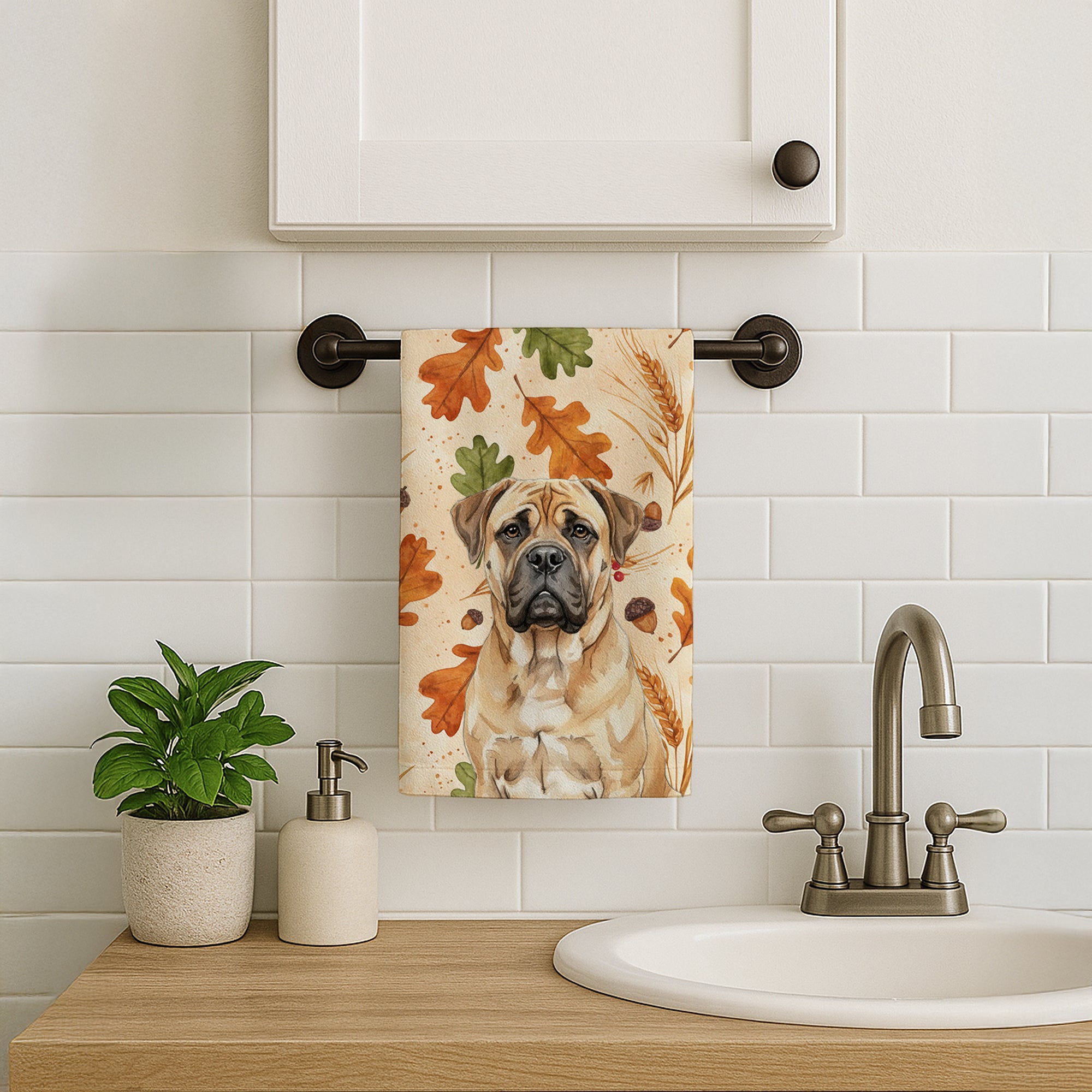 Caroline's Treasures Bullmastiff Heirloom Fall Kitchen Towel