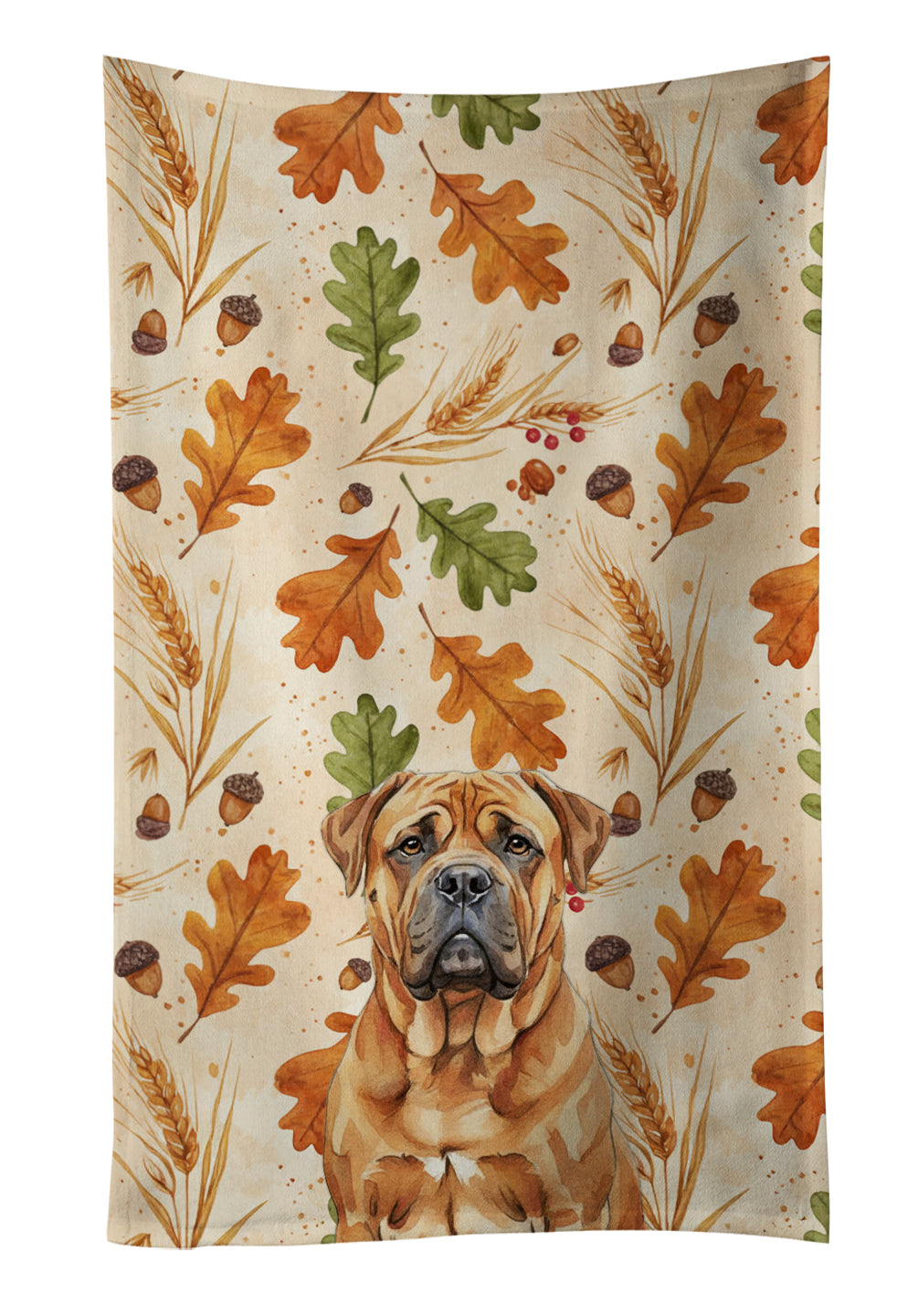 Caroline's Treasures Red Bullmastiff Heirloom Fall Kitchen Towel