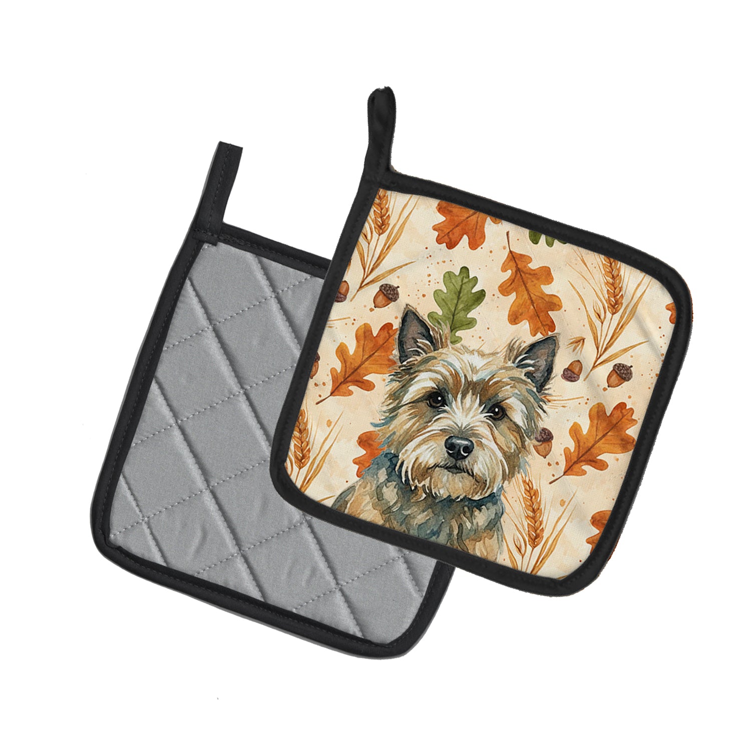 Caroline's Treasures Cairn Terrier Heirloom Fall Pair of Pot Holders