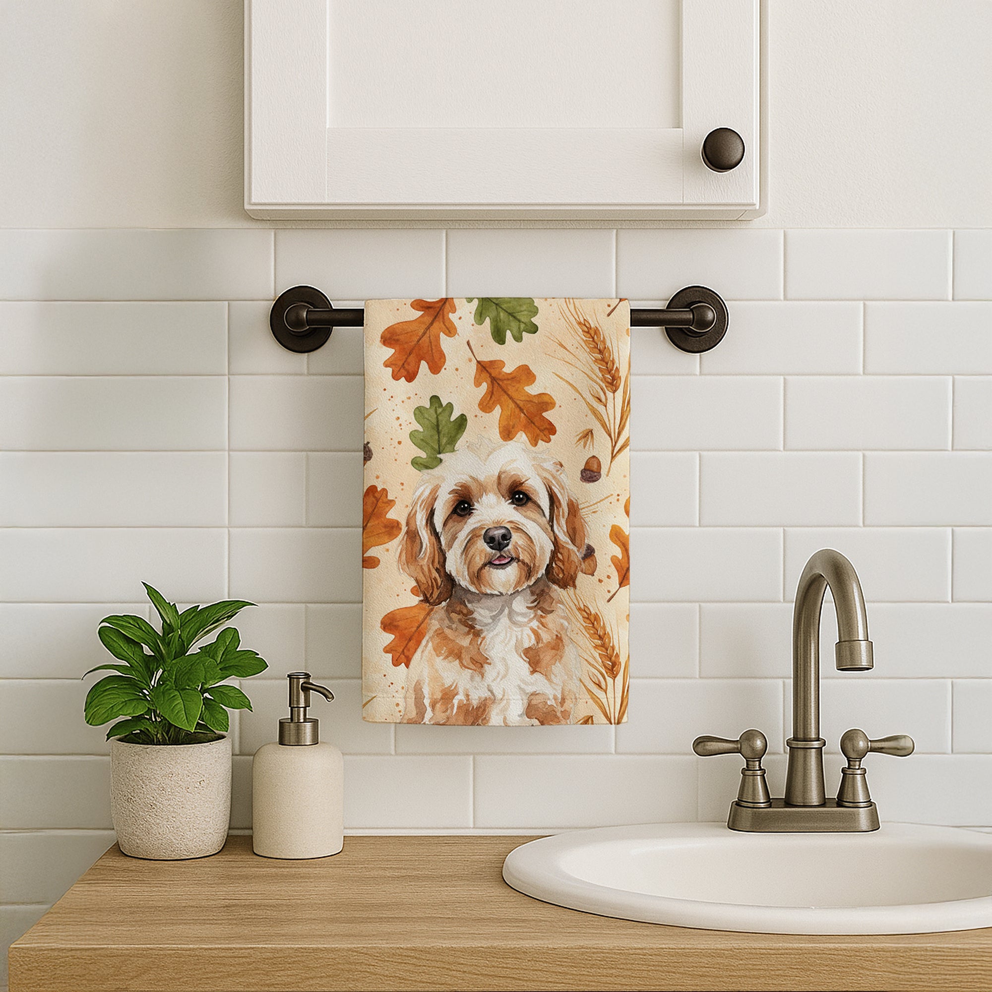 Caroline's Treasures Cavapoo Heirloom Fall Kitchen Towel