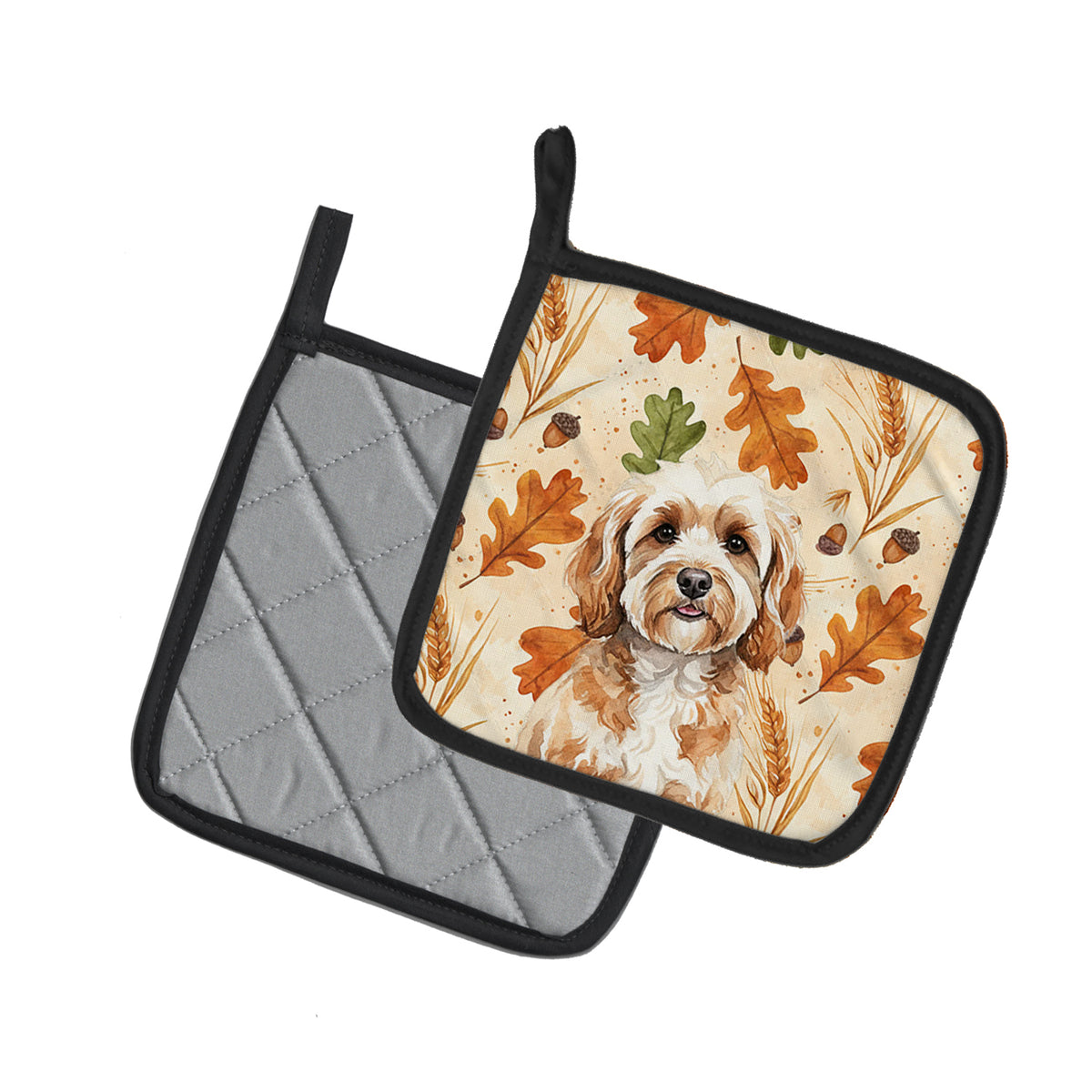 Caroline's Treasures Cavapoo Heirloom Fall Pair of Pot Holders