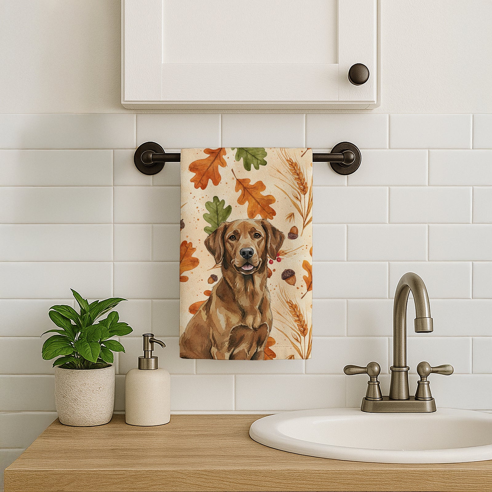 Caroline's Treasures Chesapeake Bay Retriever Heirloom Fall Kitchen Towel
