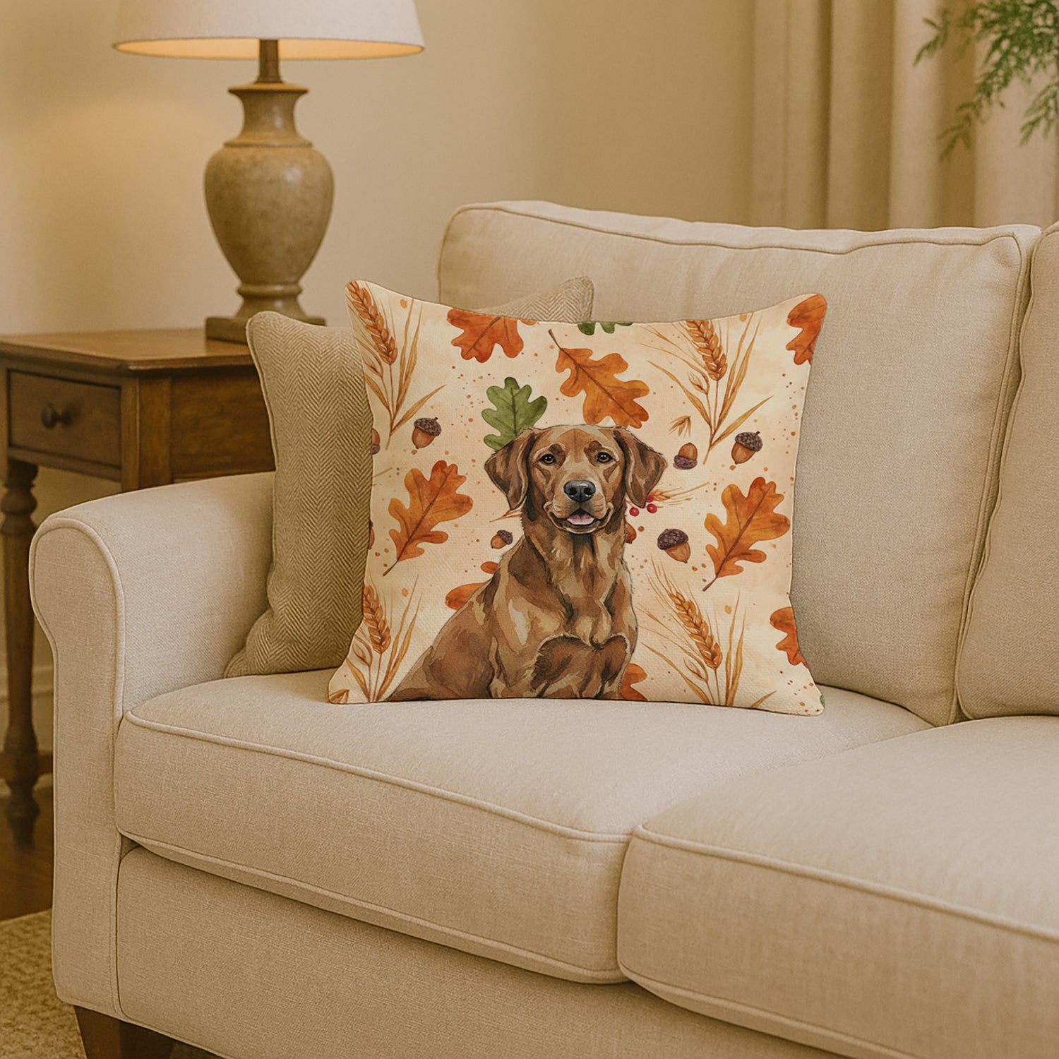 Caroline's Treasures Chesapeake Bay Retriever Heirloom Fall Throw Pillow