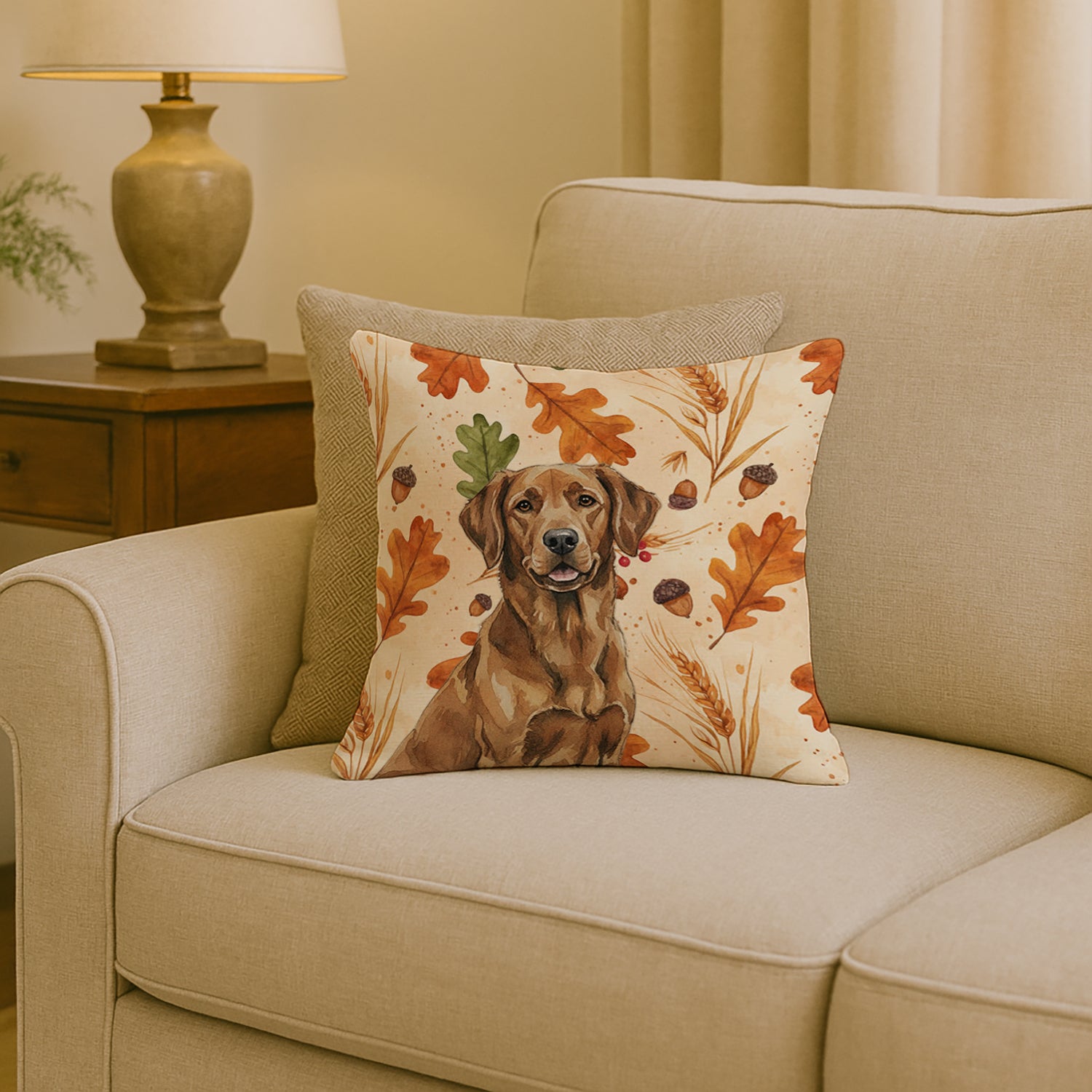 Caroline's Treasures Chesapeake Bay Retriever Heirloom Fall Throw Pillow