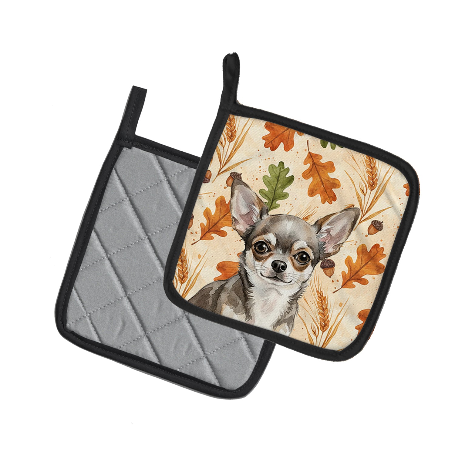 Caroline's Treasures Chihuahua Heirloom Fall Pair of Pot Holders
