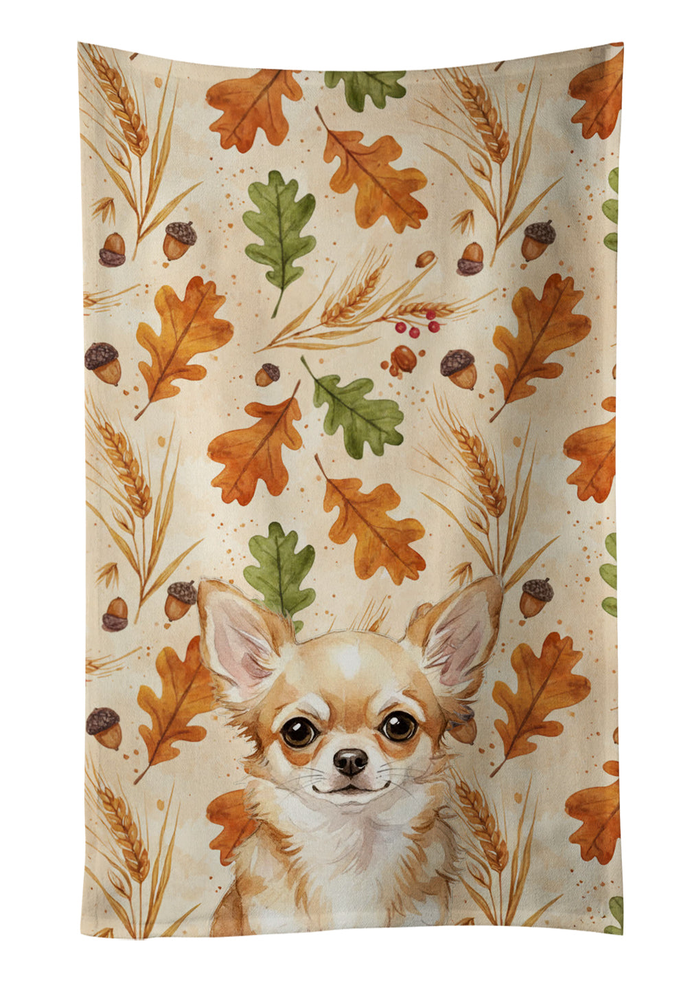 Caroline's Treasures Fawn Chihuahua Heirloom Fall Kitchen Towel