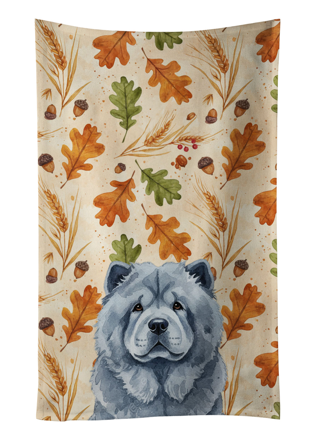 Caroline's Treasures Blue Chow Chow Heirloom Fall Kitchen Towel