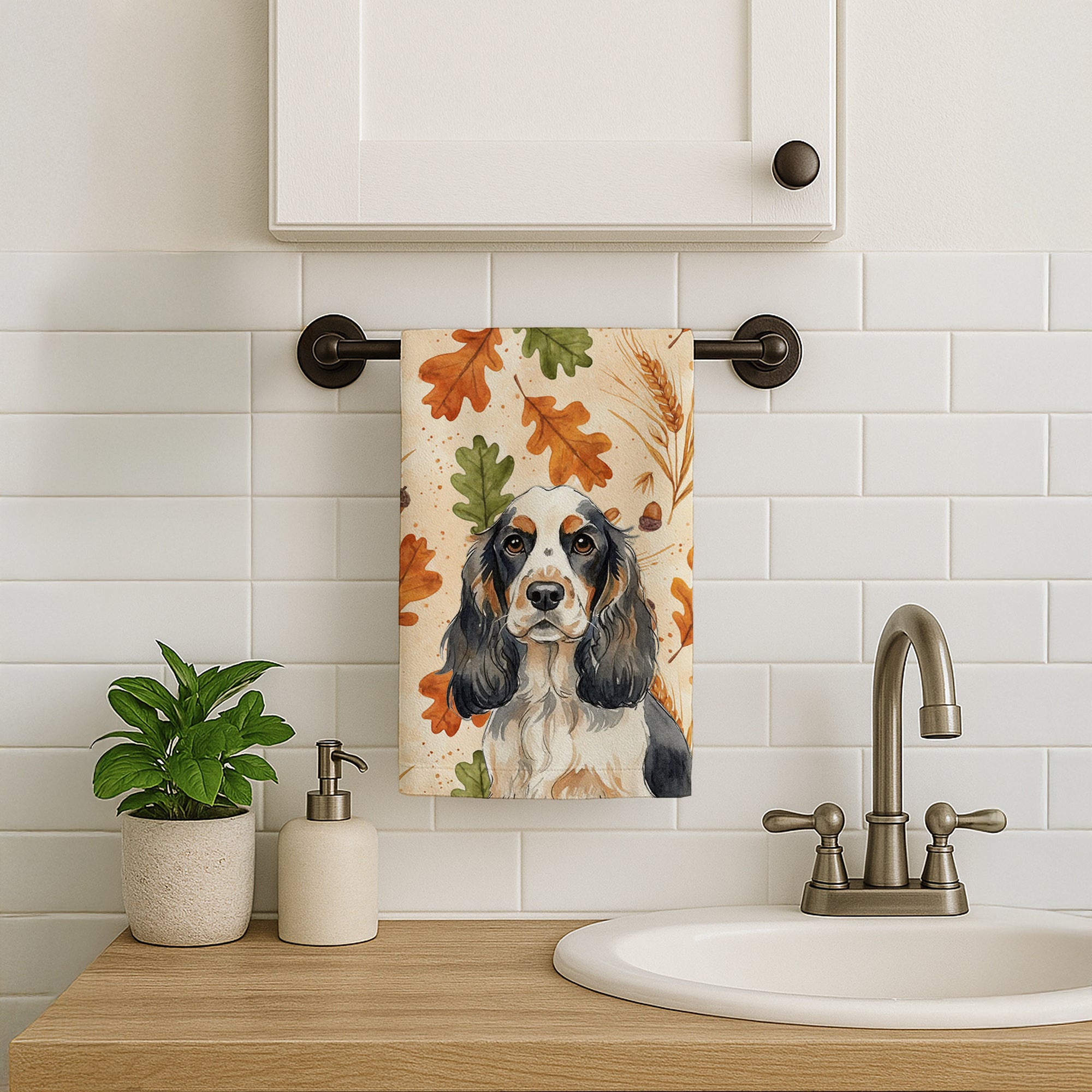 Caroline's Treasures Parti Cocker Spaniel Heirloom Fall Kitchen Towel