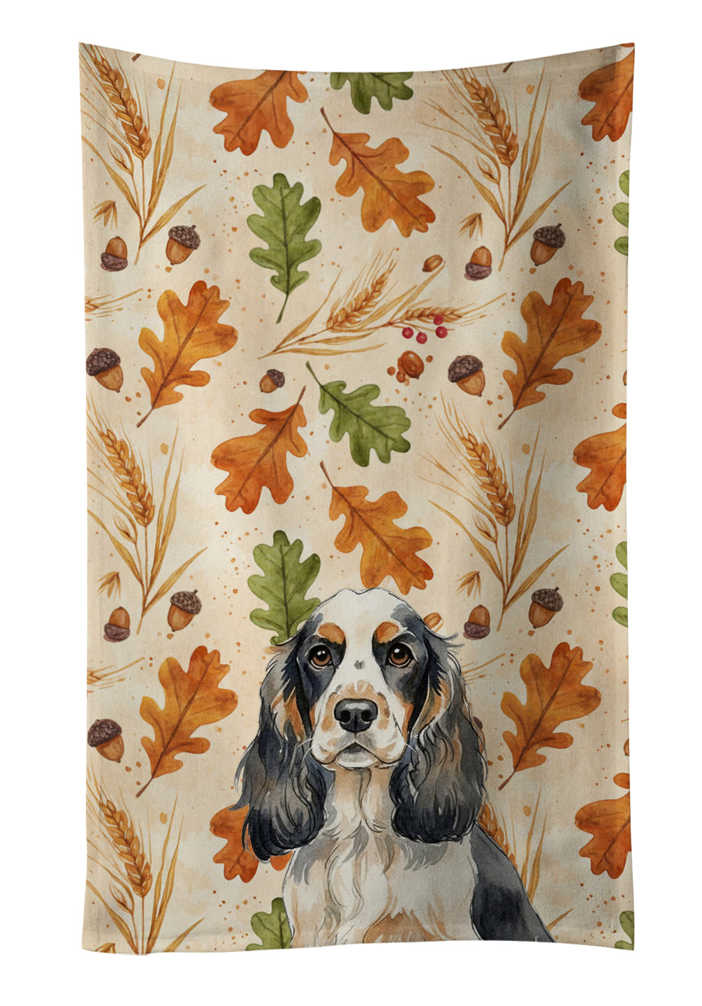 Caroline's Treasures Parti Cocker Spaniel Heirloom Fall Kitchen Towel