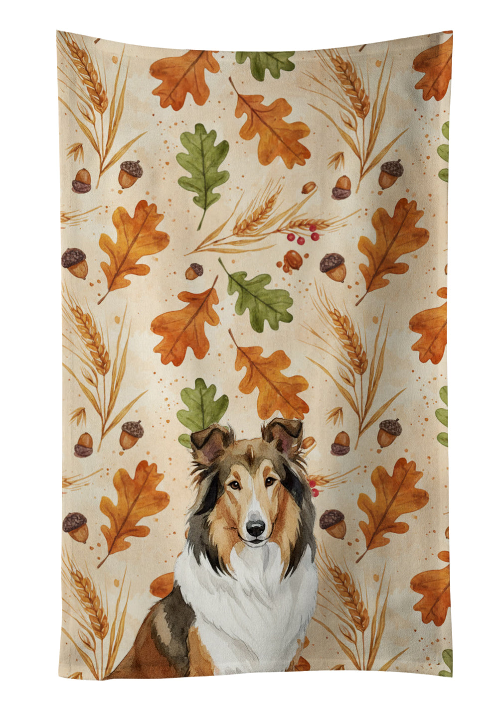 Caroline's Treasures Sable Collie Heirloom Fall Kitchen Towel