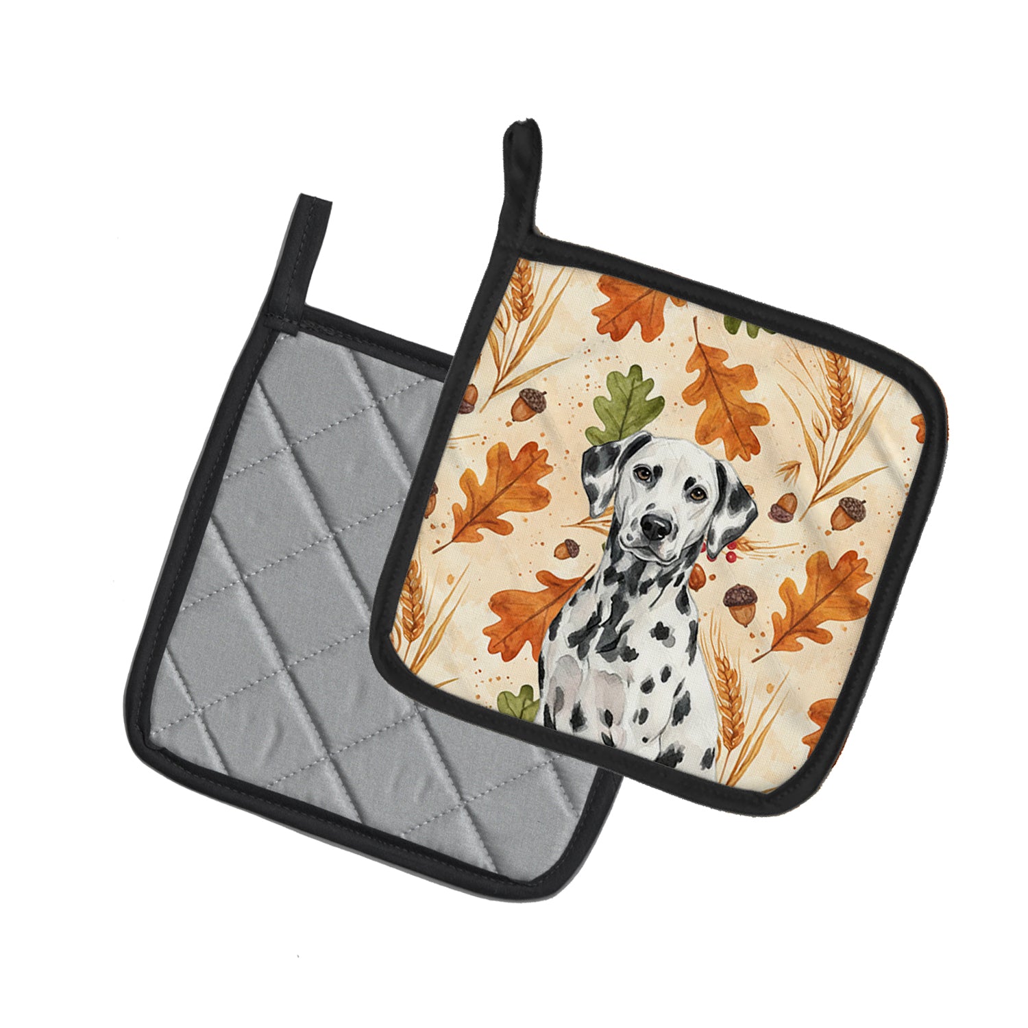 Caroline's Treasures Dalmatian Heirloom Fall Pair of Pot Holders