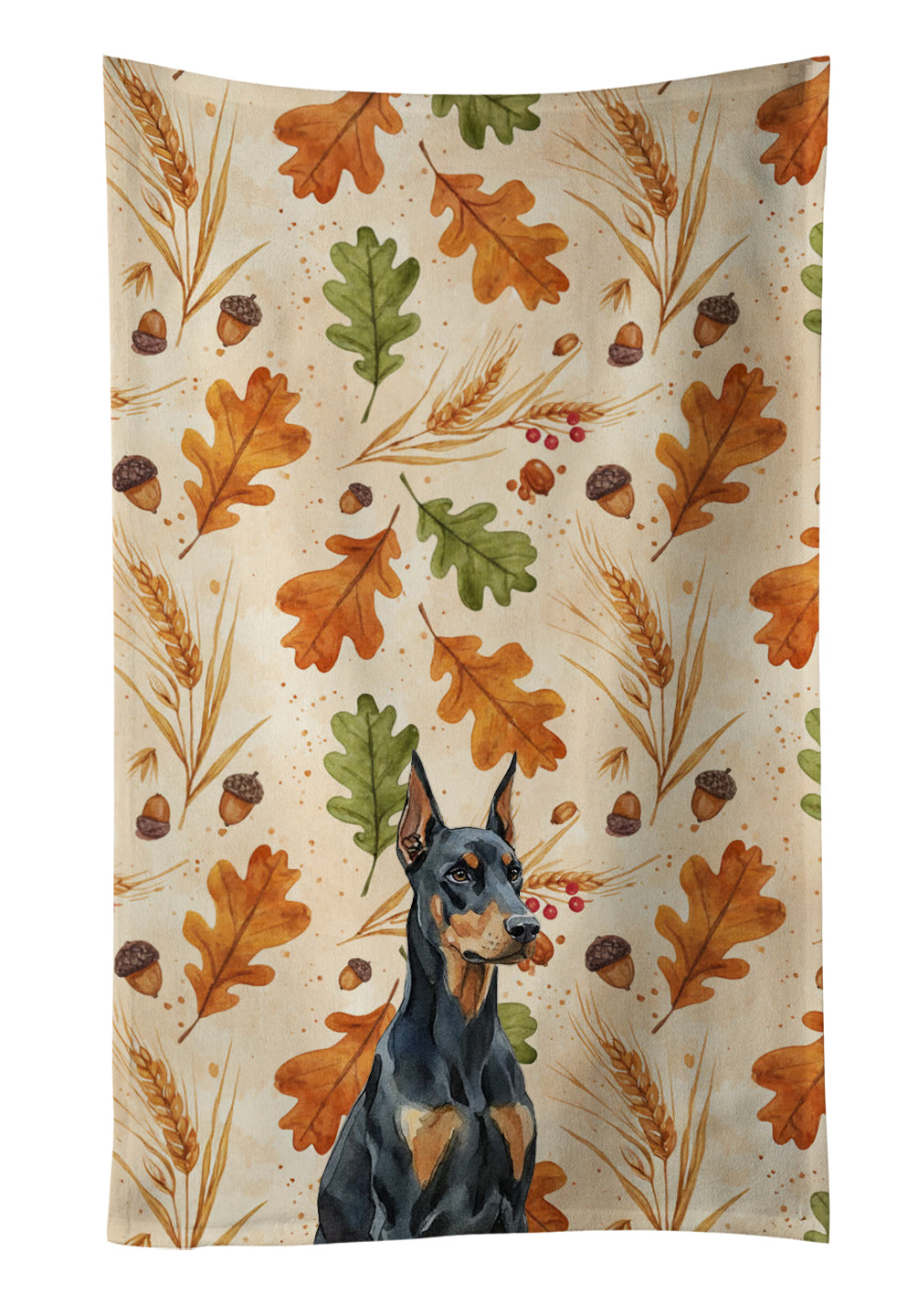 Caroline's Treasures Doberman Pinscher Heirloom Fall Kitchen Towel