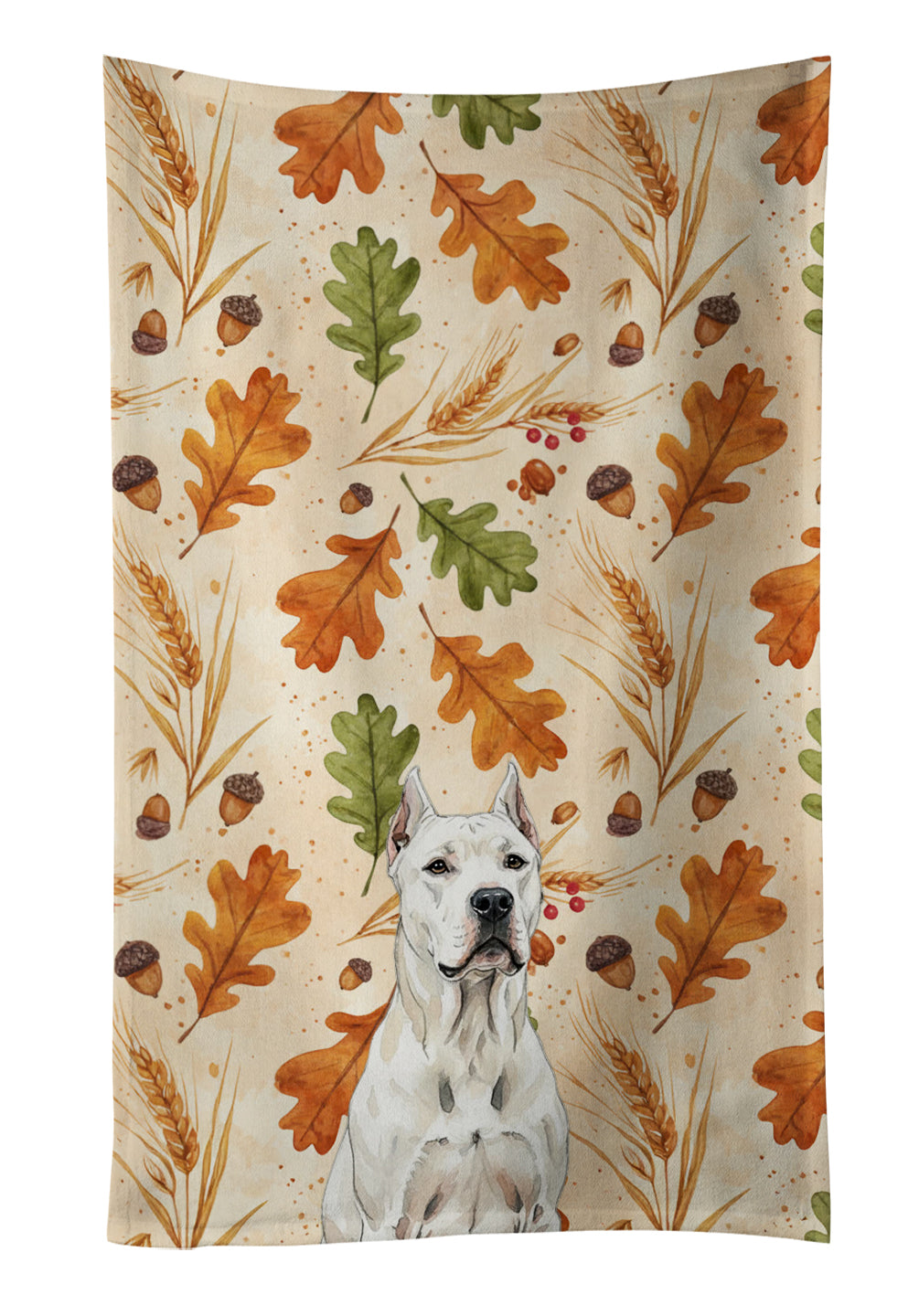 Caroline's Treasures Dogo Argentino Heirloom Fall Kitchen Towel