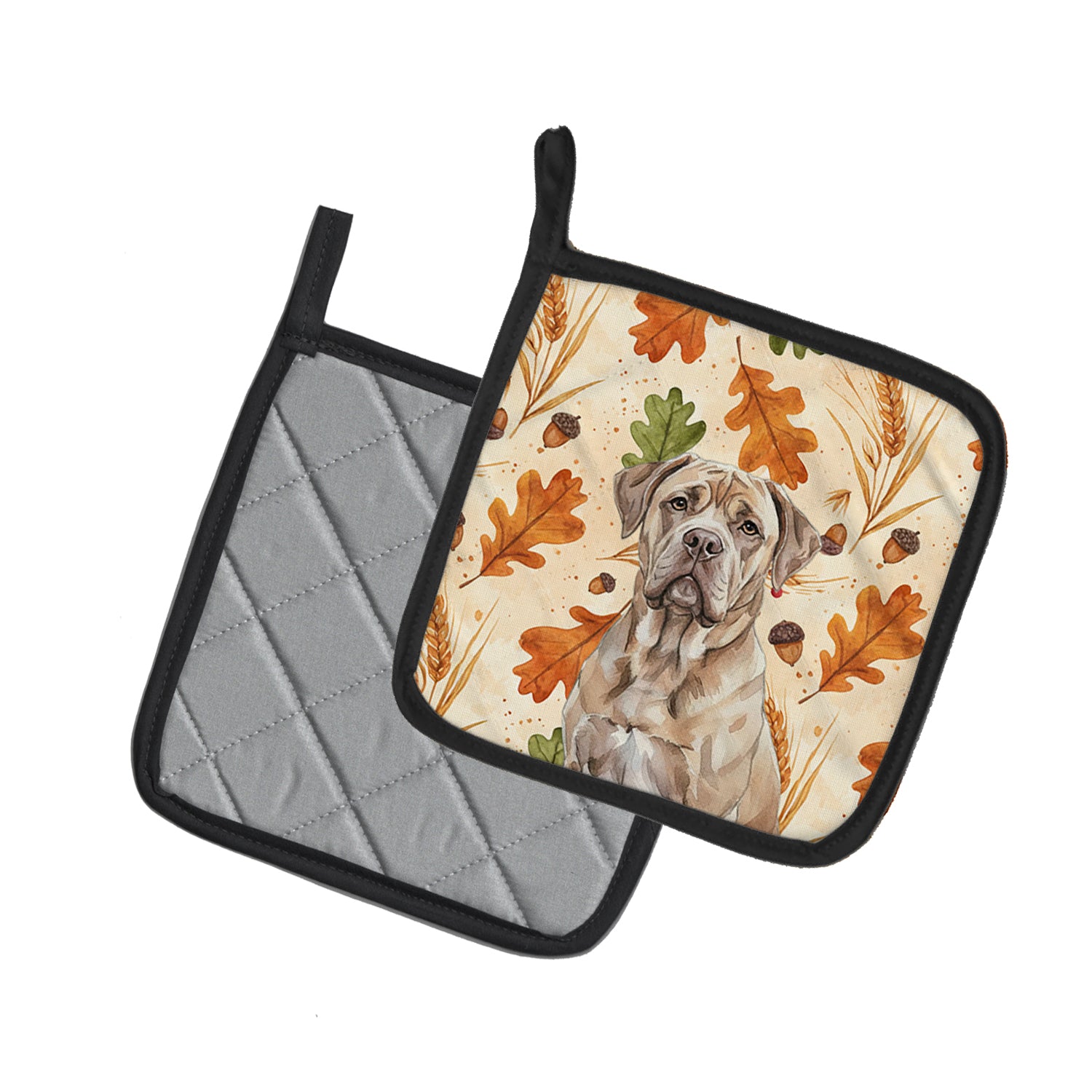 Caroline's Treasures Isabella Dogue de Bordeaux Heirloom Fall Pair of Pot Holders