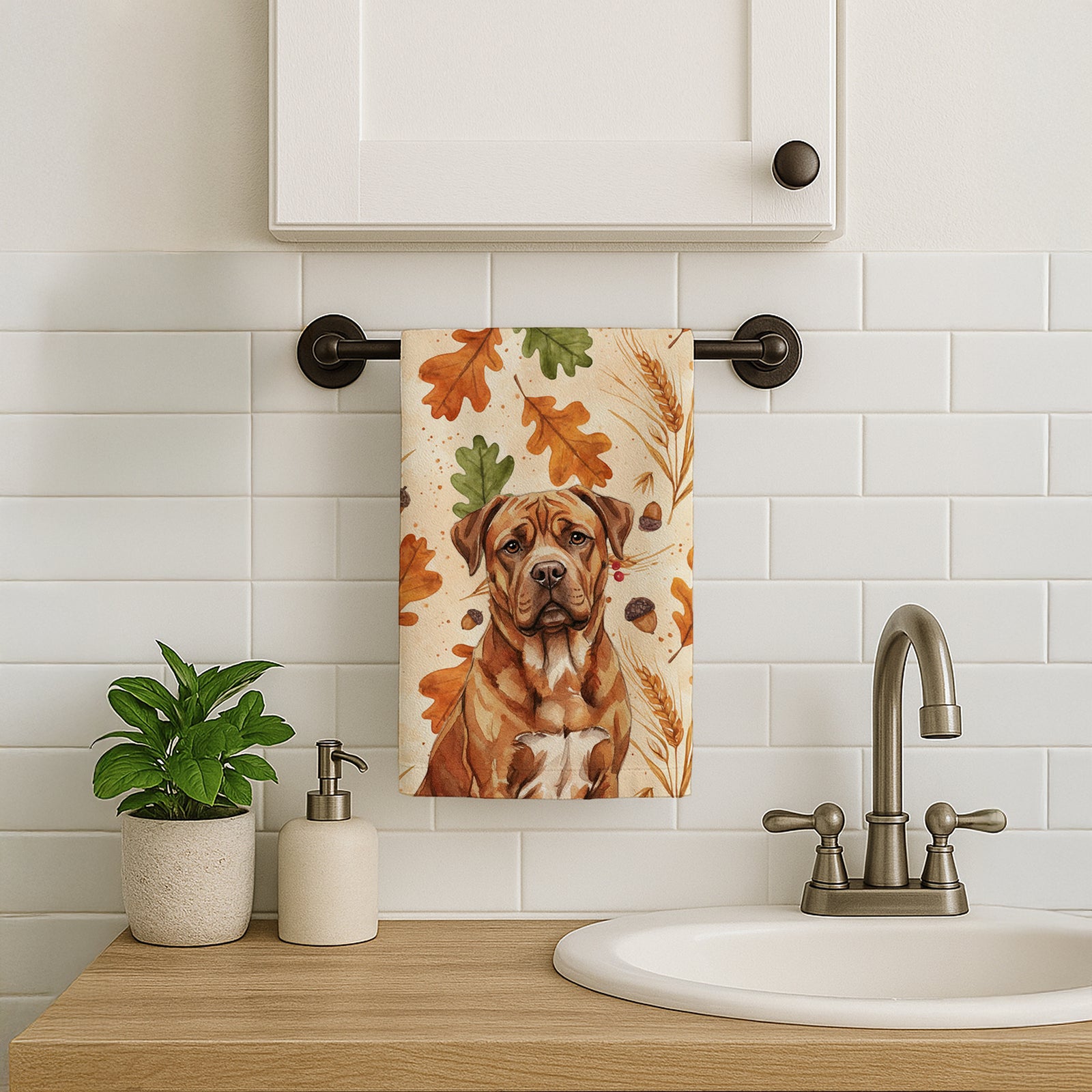 Caroline's Treasures Mahogany Dogue de Bordeaux Heirloom Fall Kitchen Towel